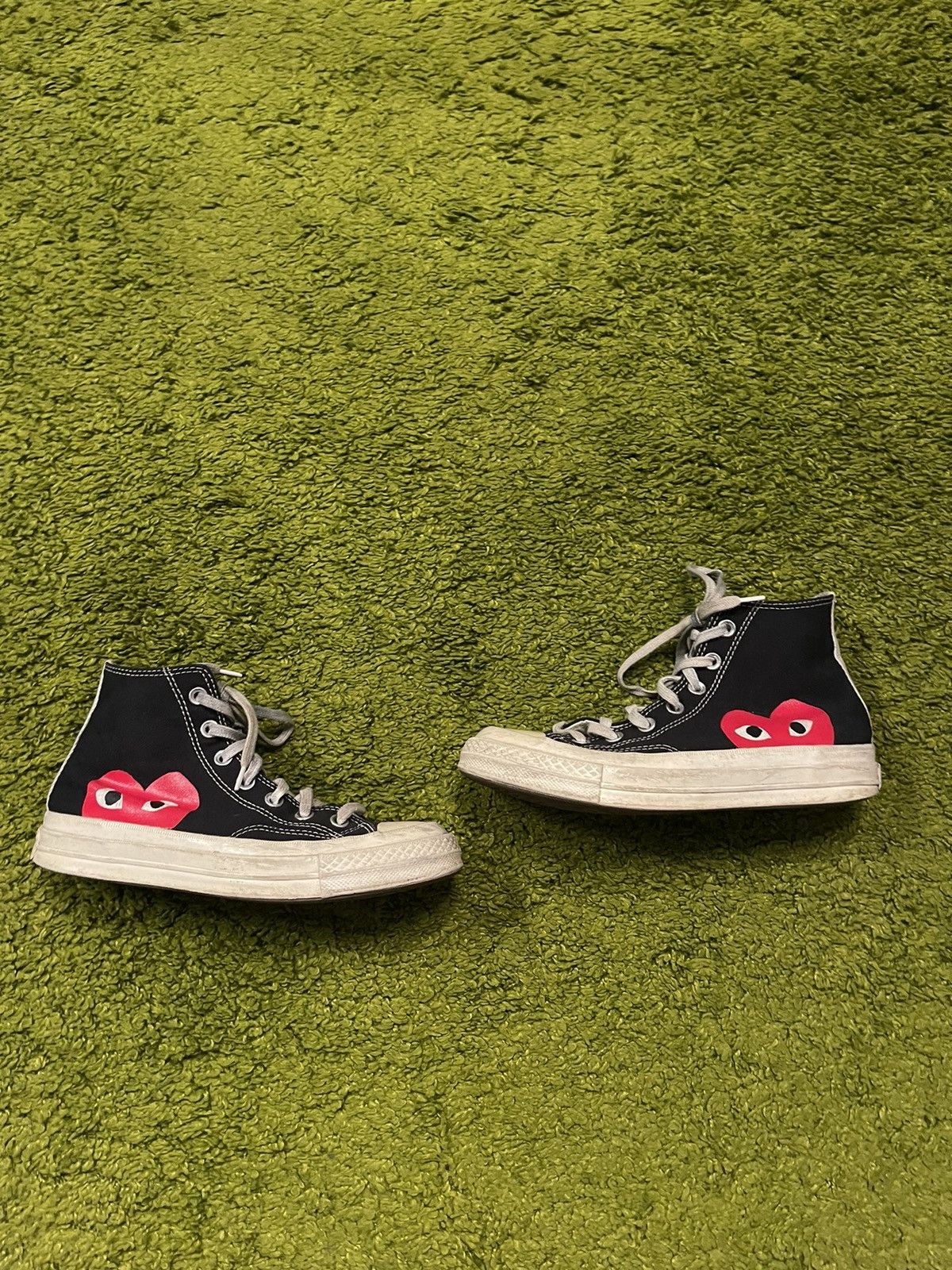 Comme des Garcons × Comme des Garcons PLAY × Converse Comme des Garçons PLAY x Converse high top sneakers Size US 7 / IT 37 - 2 Thumbnail