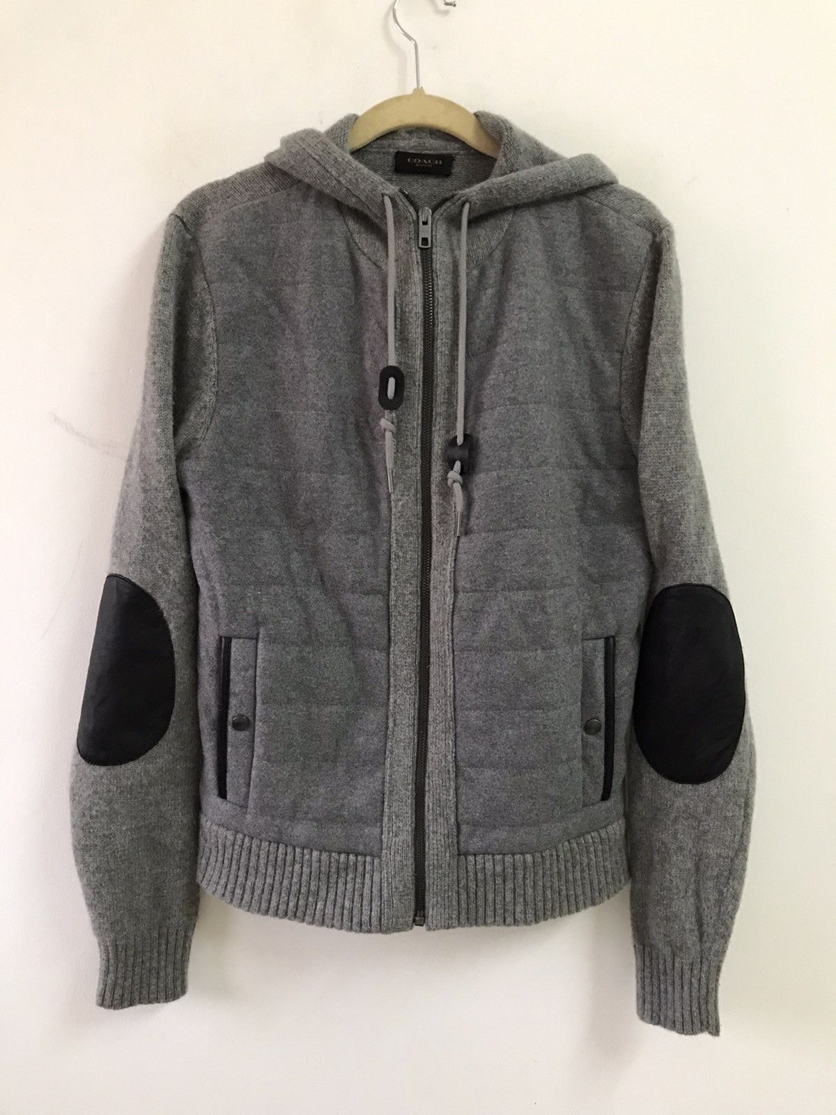 Coach Wool Zip Hooded Sweater