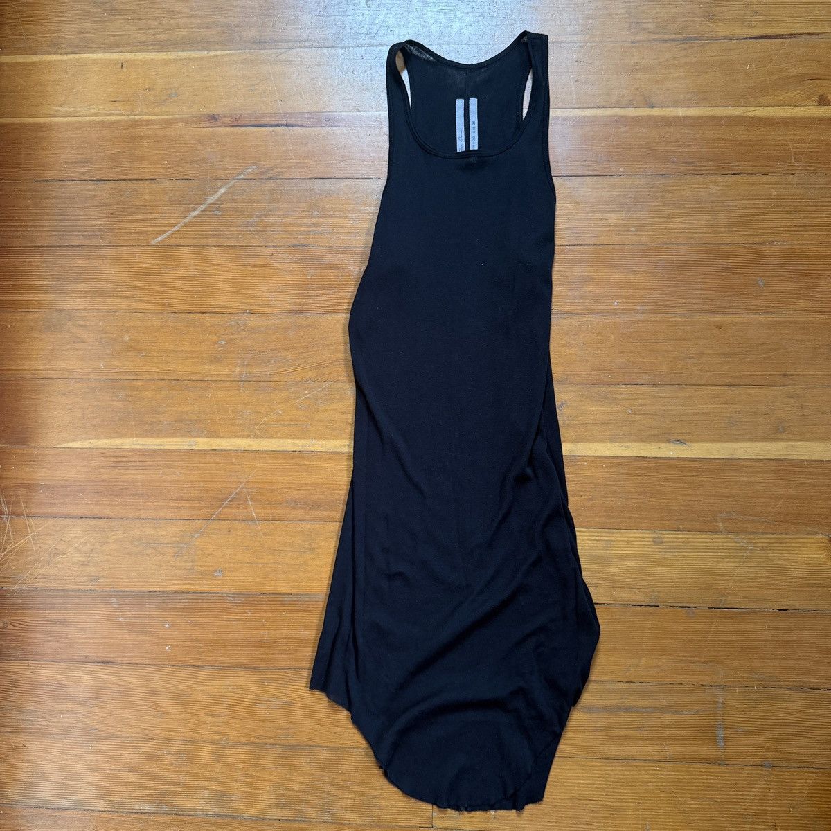 Pre-owned Rick Owens Basic Rib Tank Top Hollywood S/s 2025 In Black