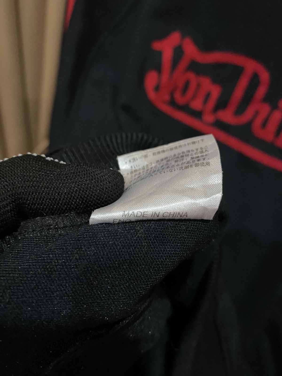 Von Dutch Von Dutch Track Jacket - Black with Red Stripes | Iconic 