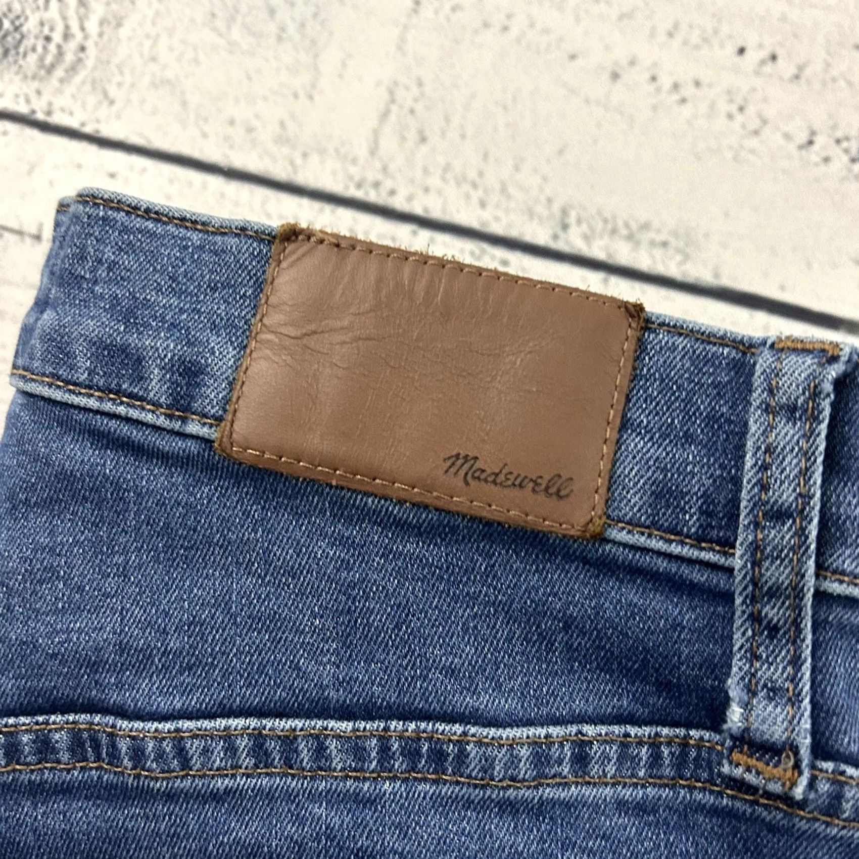 Madewell Madewell 10" Hi-Rise Button Fly Skinny Raw Hem Denim Blue Jeans Women's 27 Jeans Size 27" / US 4 / IT 40 - 2 Thumbnail