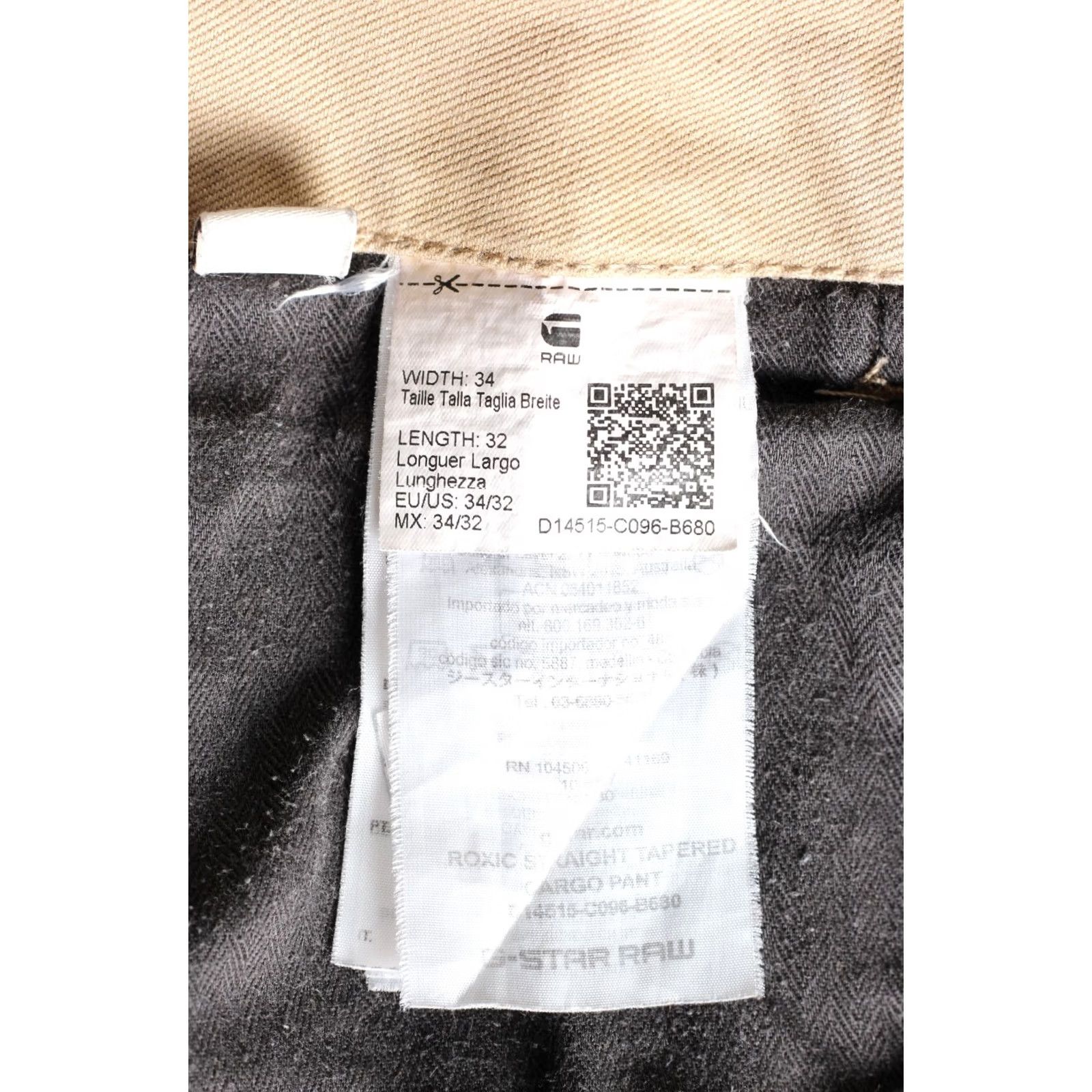G-Star G-STAR ROXIC Men Stretch CARGO Pants Trousers STRAIGHT TAPERED Size W34 L32 Size US 34 / EU 50 - 7 Thumbnail