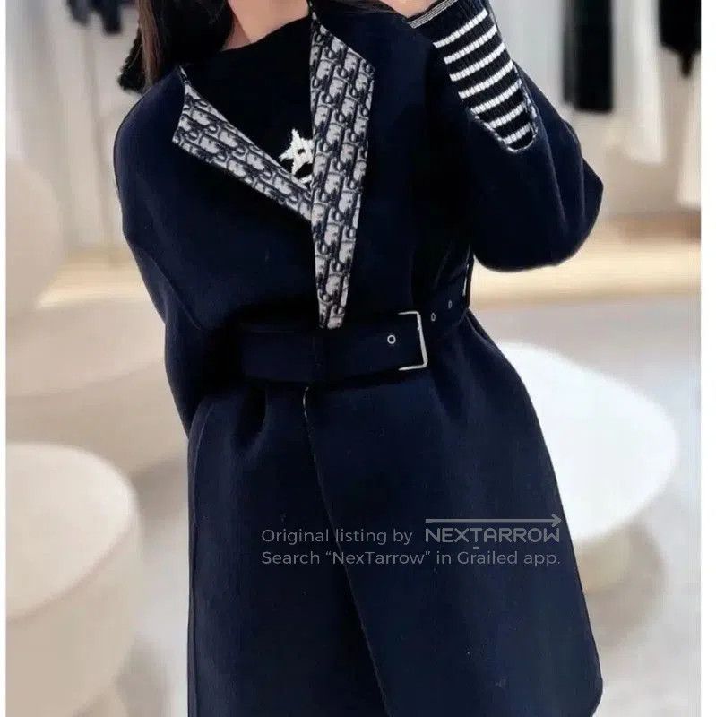 Dior Dior Wool Women's Coat in Navy Blue . Size XS / US 0-2 / IT 36-38 - 4 Thumbnail