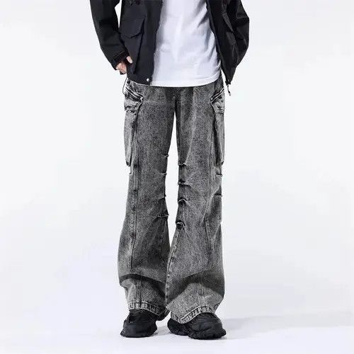 Designer × Japanese Brand × Jean Multi Pocket Vintage Baggy Cargo Jean Size US 34 / EU 50 - 4 Thumbnail