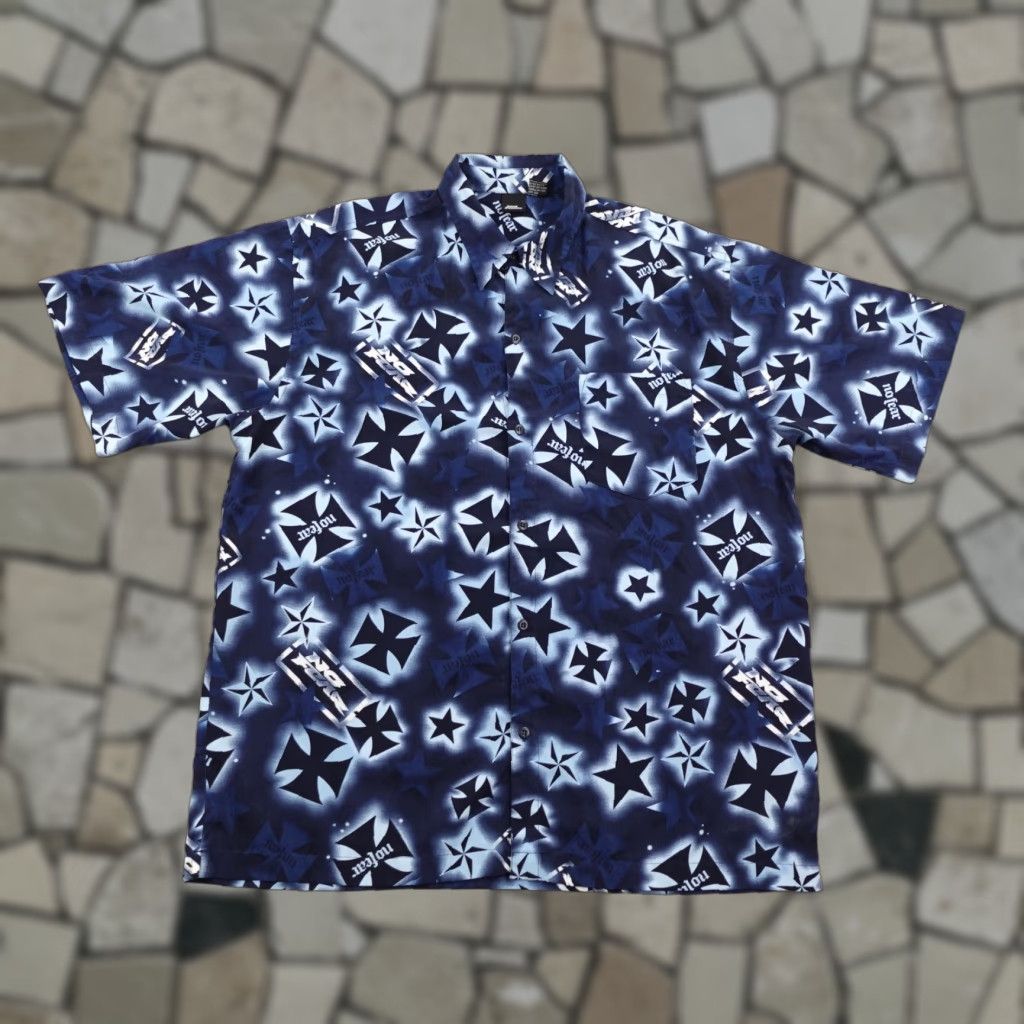 No Fear Vintage No Fear Shirt Mens 2XL Blue Button Up AOP All Over Print Skater Y2K Size US XXL / EU 58 / 5 - 1 Thumbnail