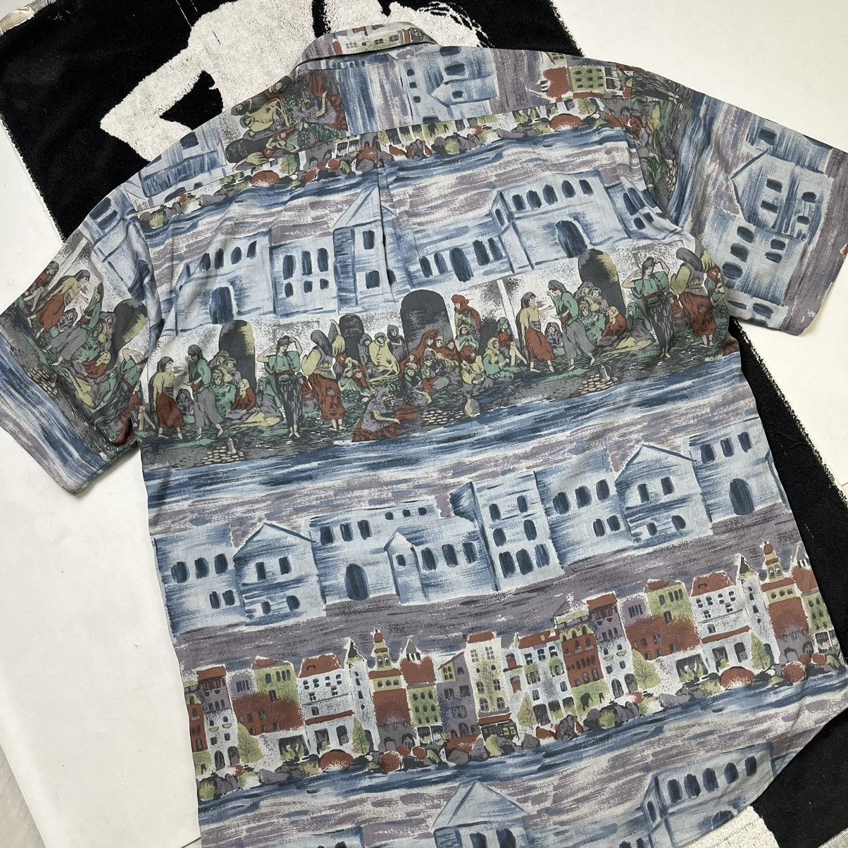 Vintage Newcomer's painting classic art pattern button shirt Size US L / EU 52-54 / 3 - 8 Thumbnail
