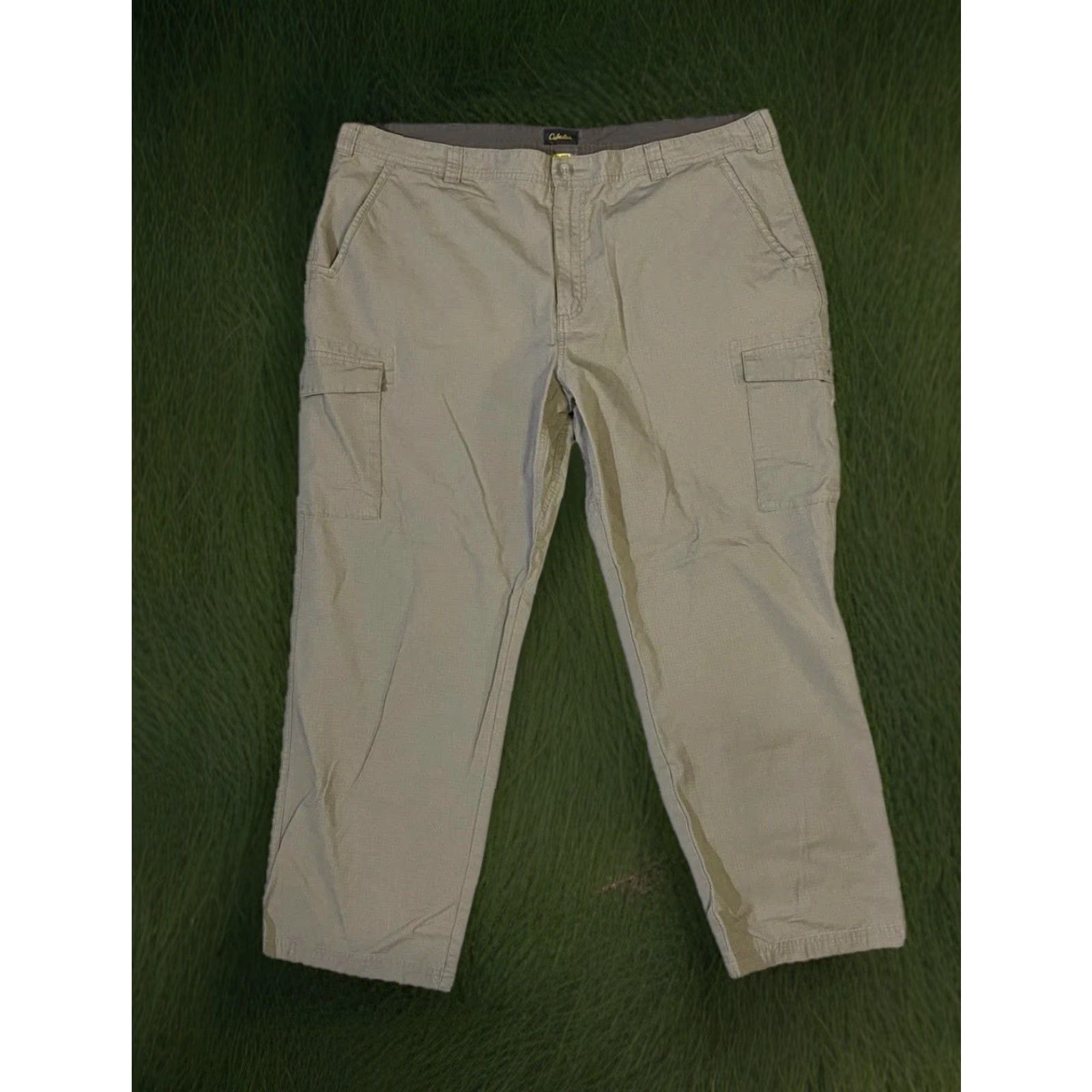 Vintage Cabela's Men's Cargo Pants Beige Outdoor Cargo/Work Pants Flat Front size 44x30 Size US 44 / EU 60 - 2 Thumbnail