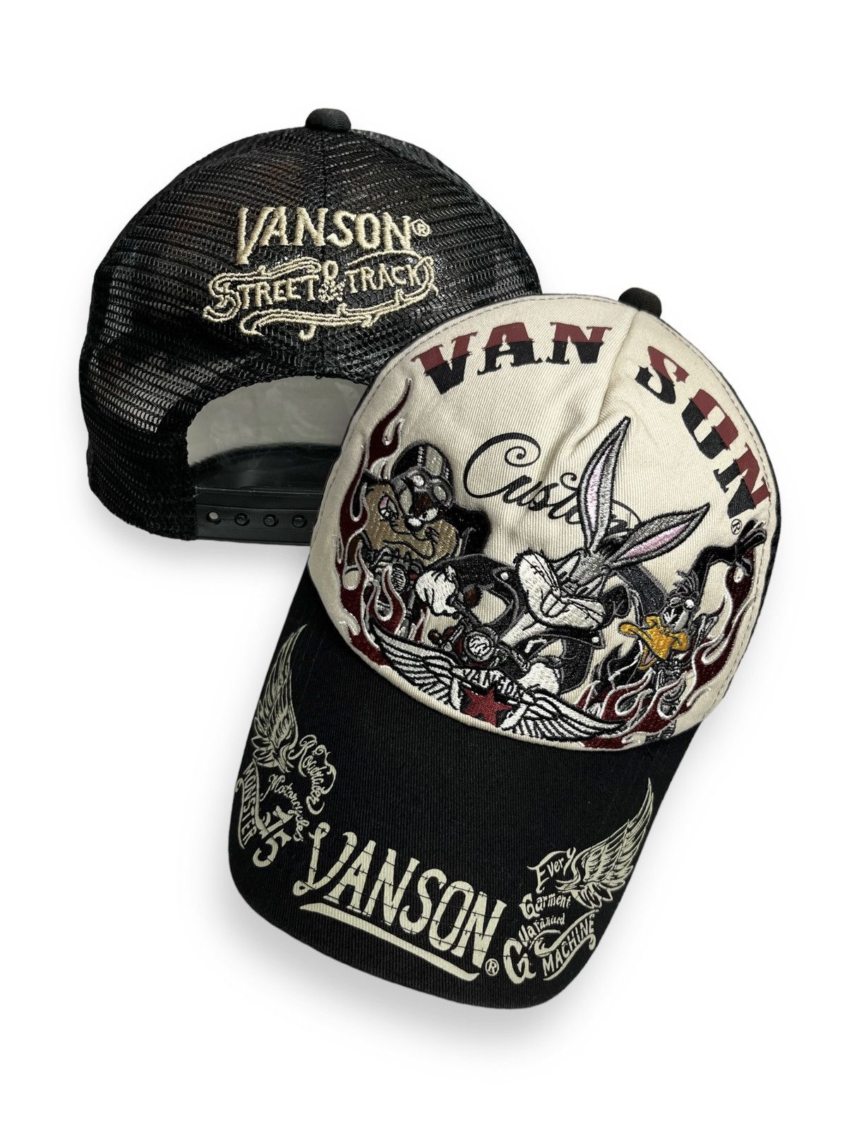 Vanson Leathers 🏁VANSON LEATHERS X LOONEY TUNES Street & Track Trucker Hat Size ONE SIZE - 1 Thumbnail