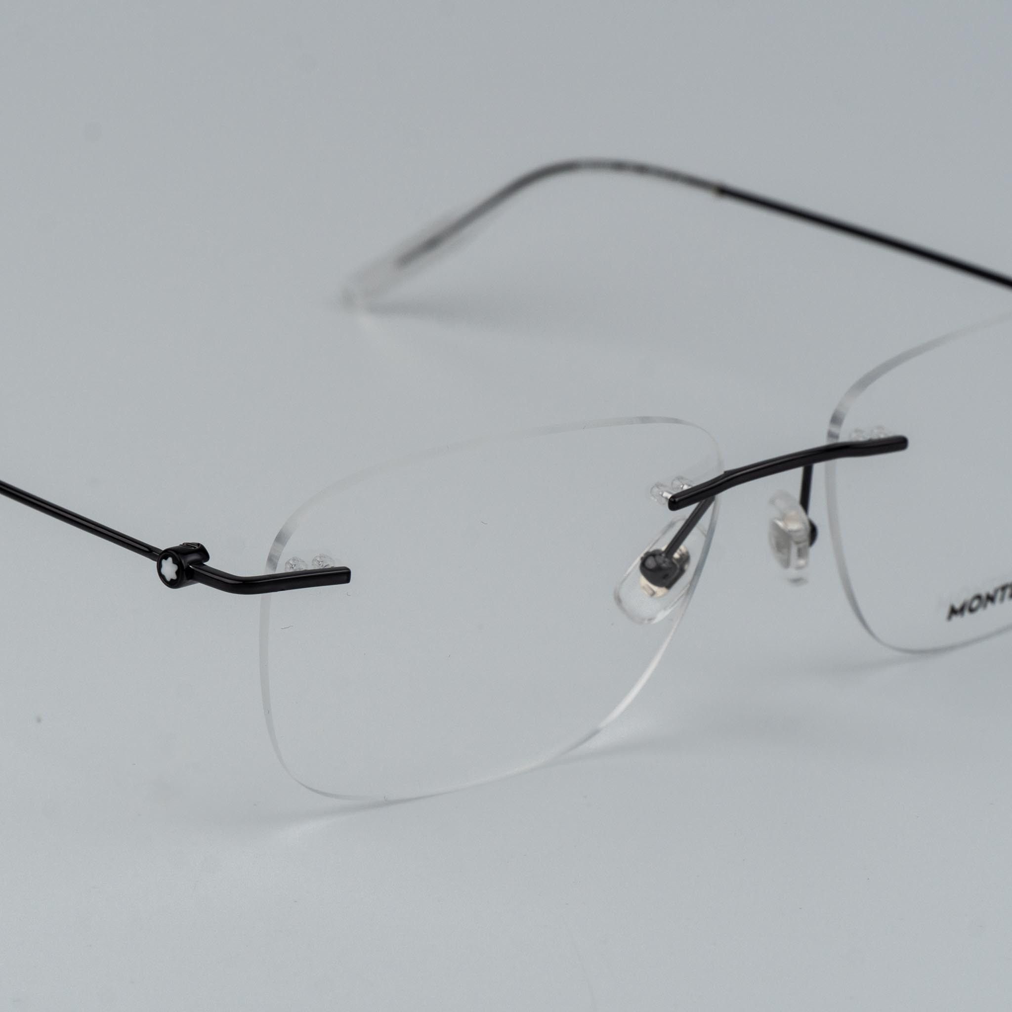 Montblanc Montblanc Men Eyeglasses Rectangle Rimless MB0075O 001 Size ONE SIZE - 7 Thumbnail