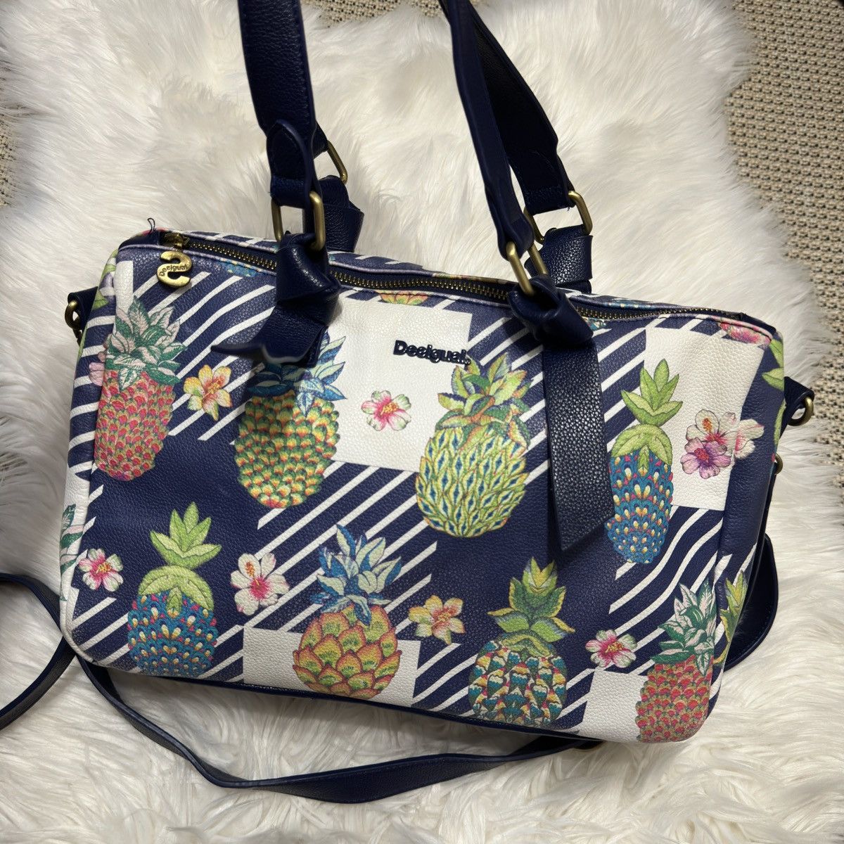Designer Desigual borsa donna, fantasia blu su fondo bianco Size ONE SIZE - 1 Thumbnail