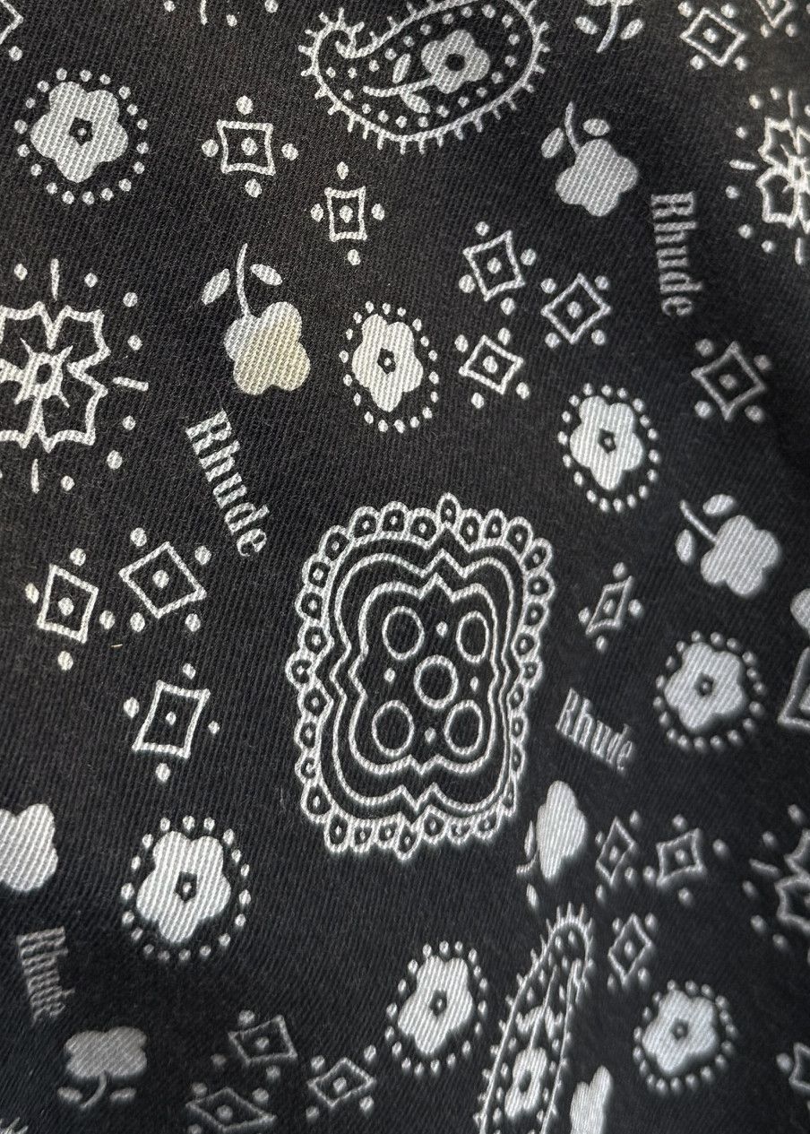 Rhude Rhude Black White Bandana Pattern Sergé Shorts Size US 36 / EU 52 - 5 Thumbnail