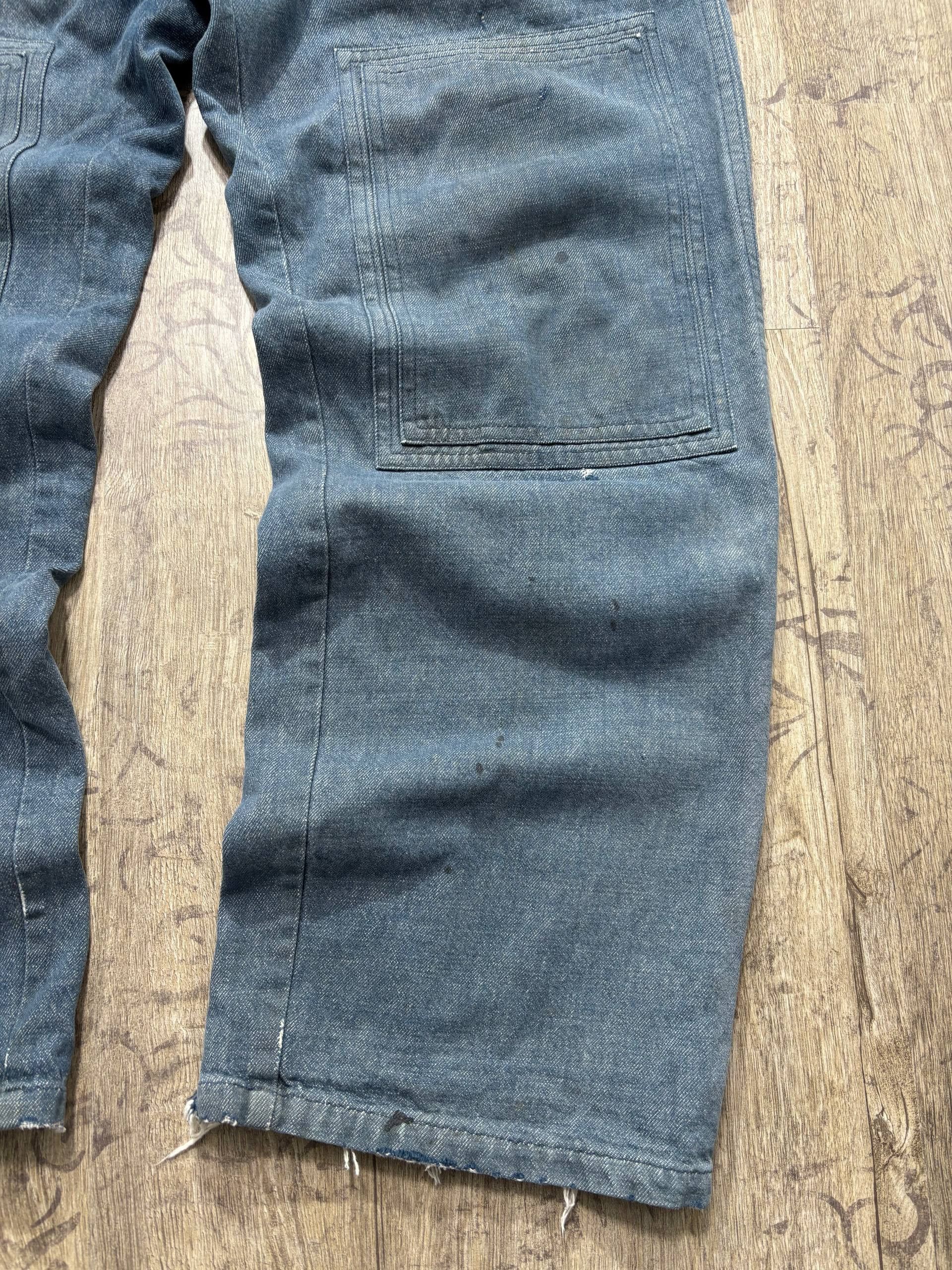 Mambo VTG Mambo Y2K Baggy Painted Carpenter Double Knee Jeans Size US 34 / EU 50 - 4 Thumbnail