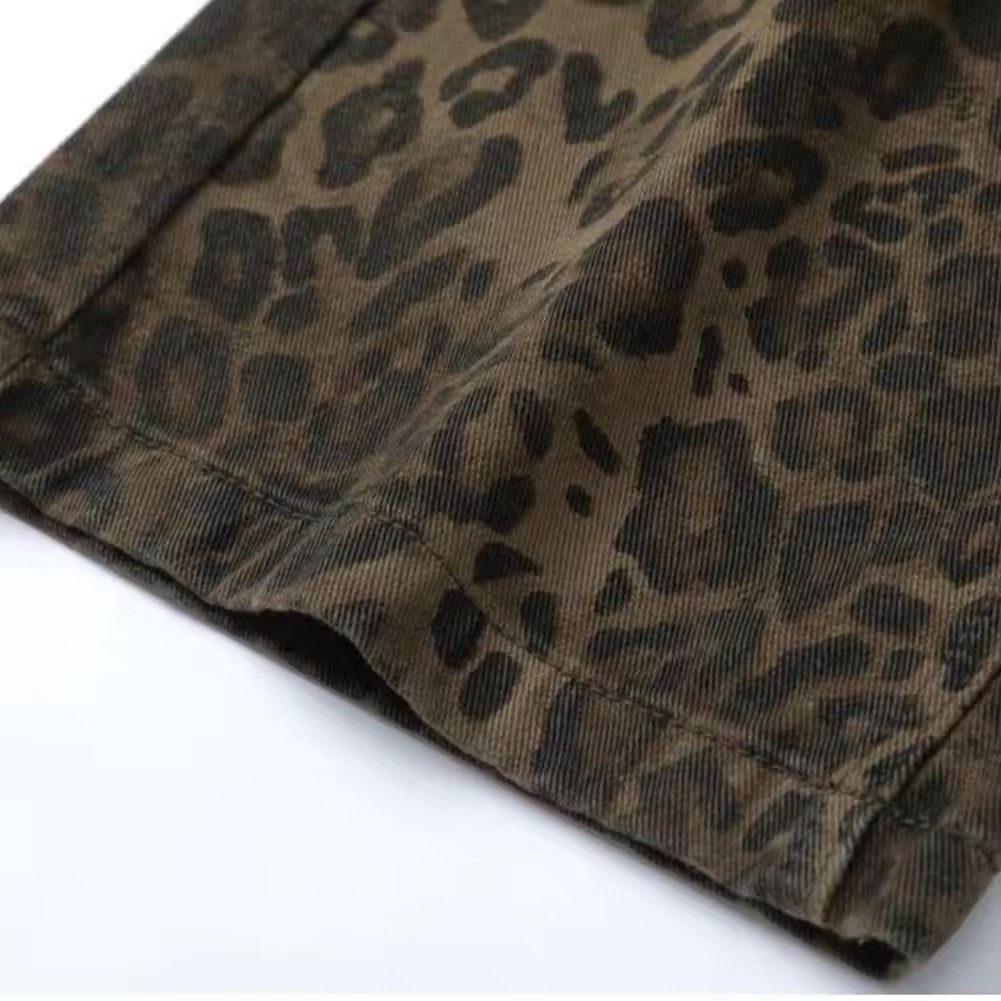 Japanese Brand Leopard print jeans Size US 33 - 11 Thumbnail