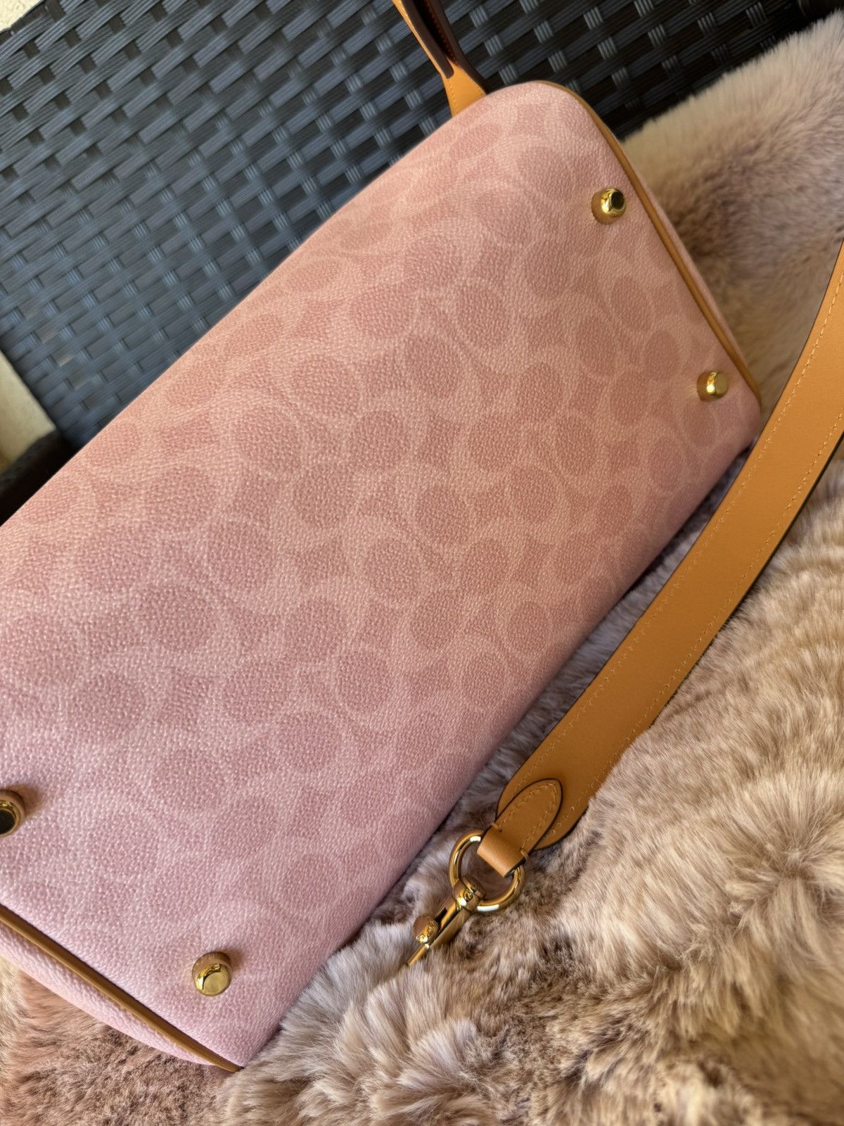 Coach Coach Rowan LARGE Satchel Bag POWDER PINK With Charms CEA19 Size ONE SIZE - 5 Thumbnail