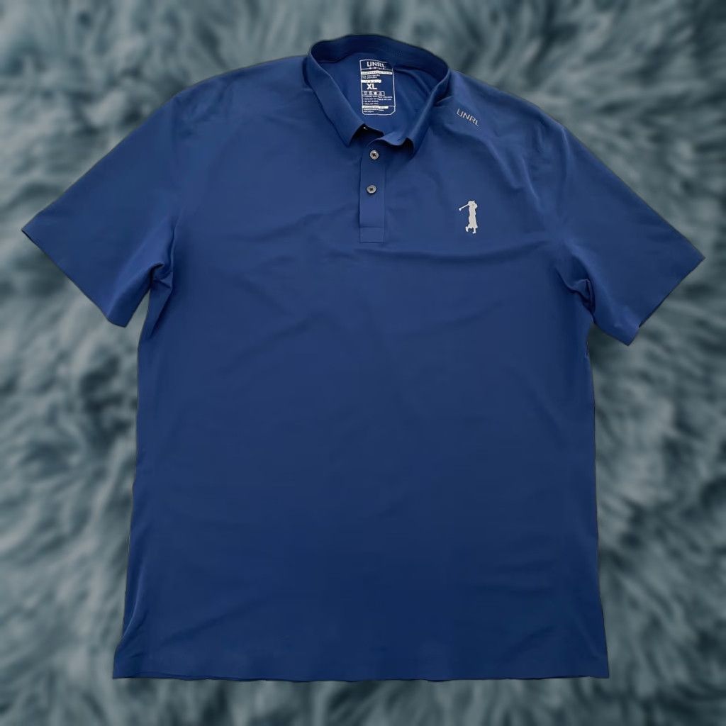 Vintage UNRL Polo Shirt Adult XL Blue Performance Pique Golf Shirt Mens XL Moisture Wicking Athletic Polo Golf Apparel Size US XL / EU 56 / 4 - 1 Thumbnail