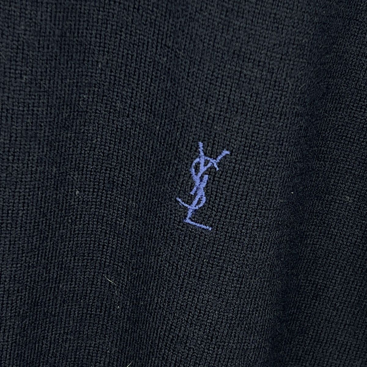 Designer × Yves Saint Laurent Yves Saint Laurent YSL Wool Jumper Sweater Knitwear Navy Size US M / EU 48-50 / 2 - 6 Thumbnail