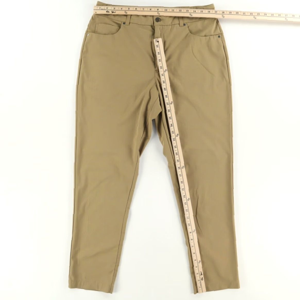 Vintage VRST Khaki Chino Pants Men 36 Slim 5 Pocket Limitless Polyester Woven Casual Size US 36 / EU 52 - 3 Thumbnail