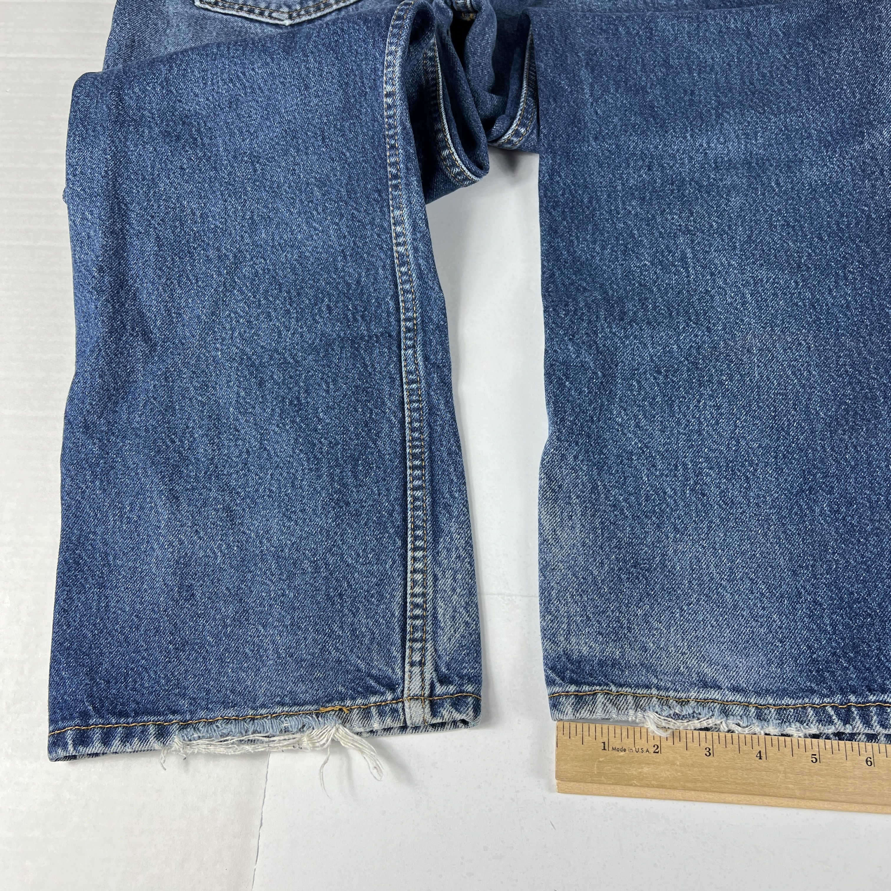 Levi's Levi's Jeans 505 Straight Blue Faded Cotton Denim Size US 37 - 6 Thumbnail