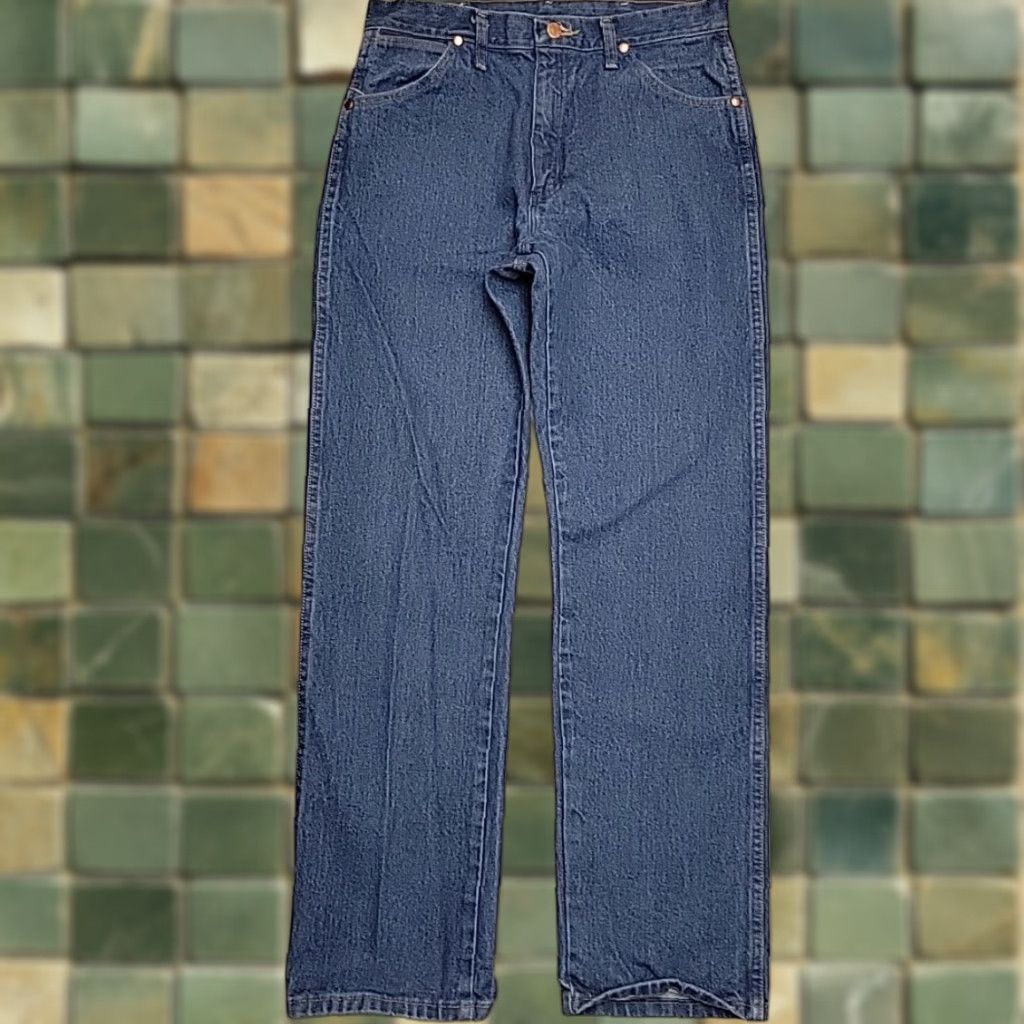 Wrangler VINTAGE Wrangler Jeans Mens 32x32 Blue Denim Cowboy Cut 100% Cotton 13MWZPW Western Size US 32 / EU 48 - 1 Thumbnail