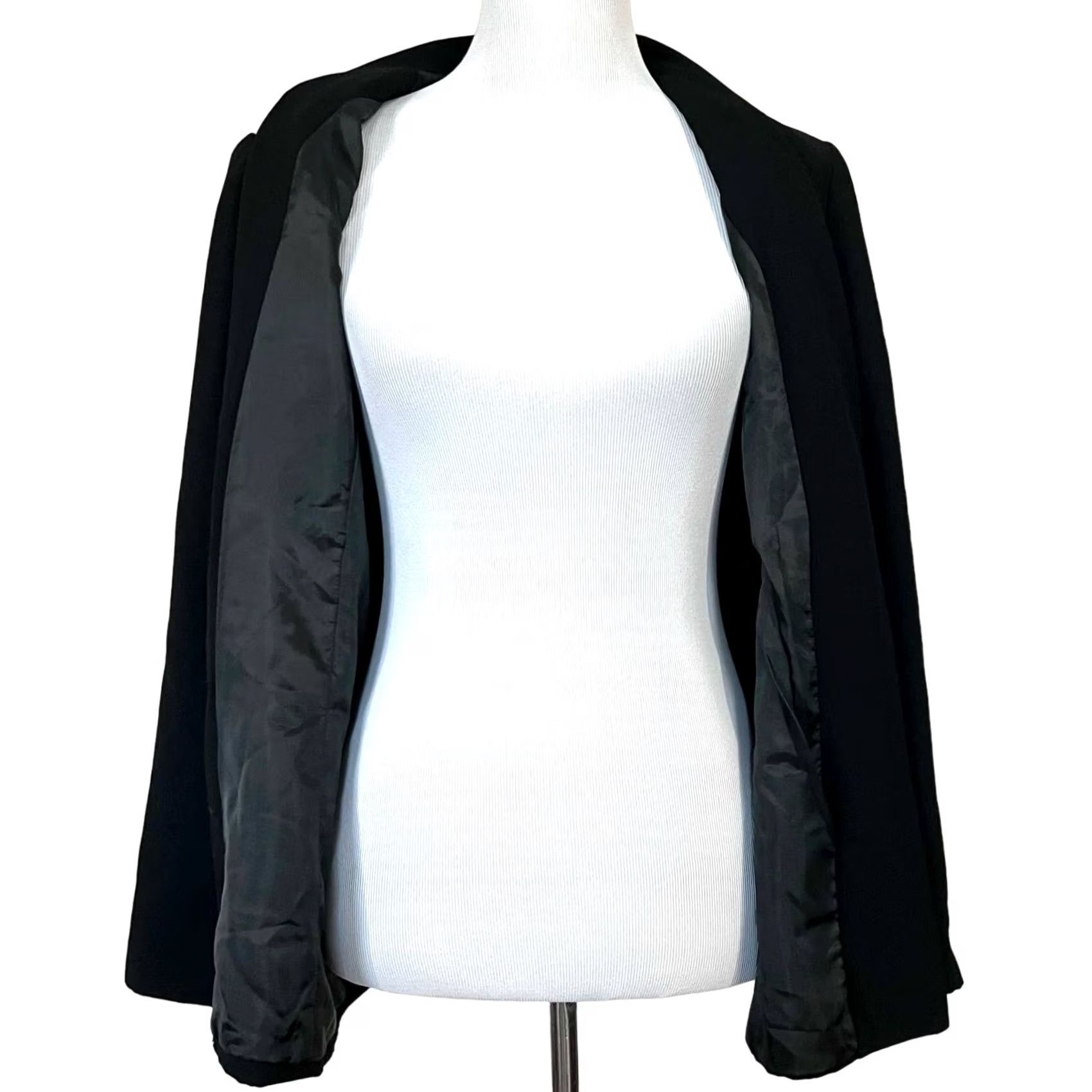 Mary McFadden Mary McFadden Blazer Jacket Black Button Front Sz 10 Womens Shirt Blazer Size L / US 10 / IT 46 - 3 Thumbnail