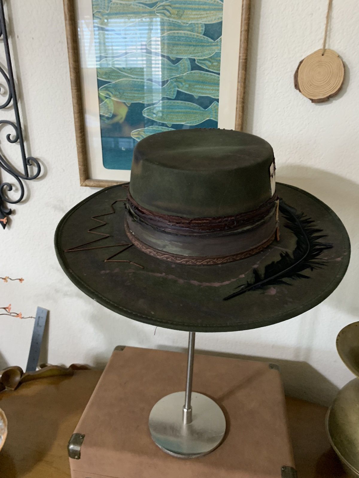 Other Custom Brim w/ matches and feather on it Size ONE SIZE - 4 Thumbnail