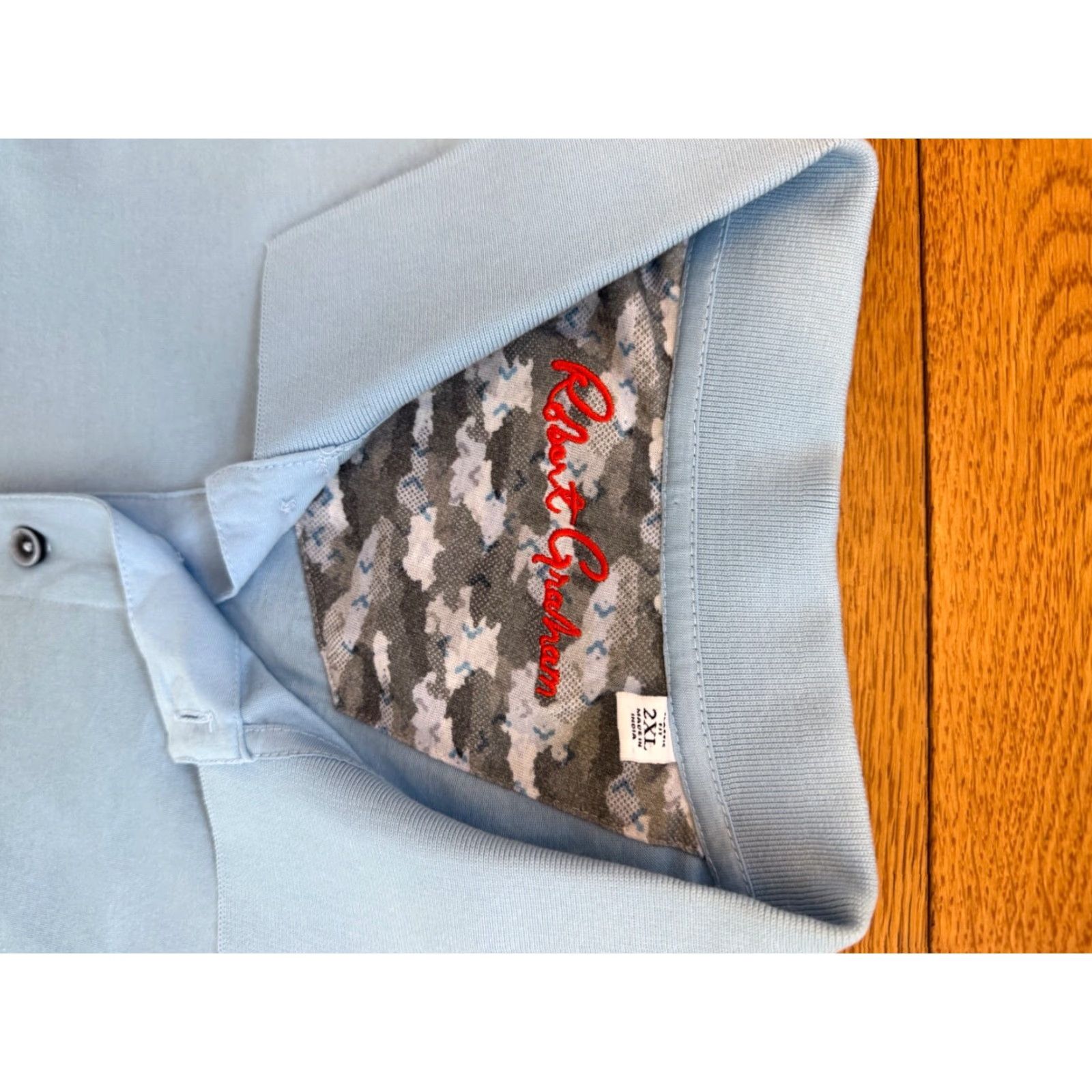 Robert Graham Robert Graham Polo Shirt Men XXL Blue Short Sleeve Cotton Classic Skull Logo Size US XXL / EU 58 / 5 - 3 Thumbnail