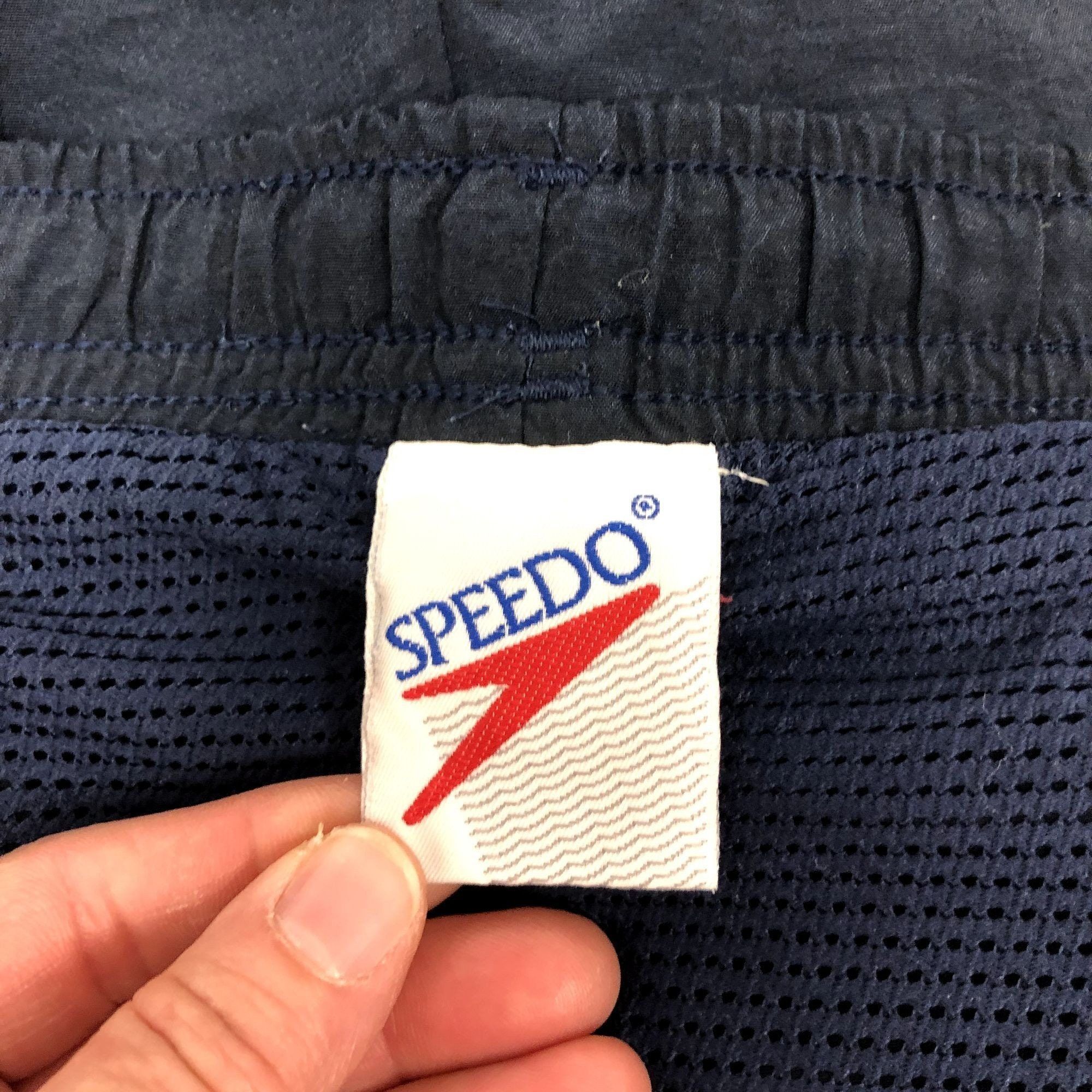 Speedo Vtg Speedo Navy Blue SPRINTERS Nylon Running Shorts Size US 34 / EU 50 - 7 Thumbnail