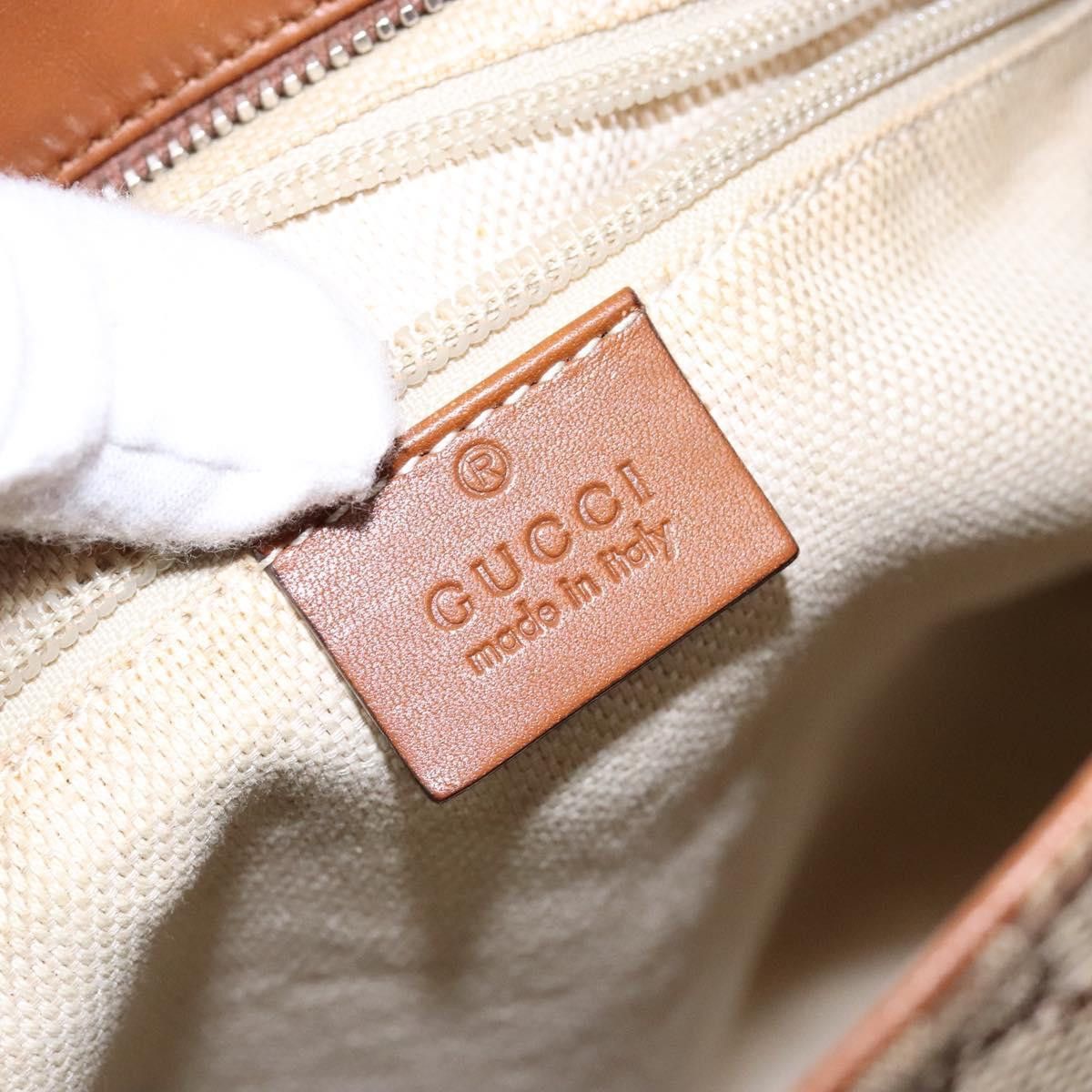 Gucci GUCCI GG Canvas Shoulder Bag Beige Silver Size ONE SIZE - 16 Thumbnail