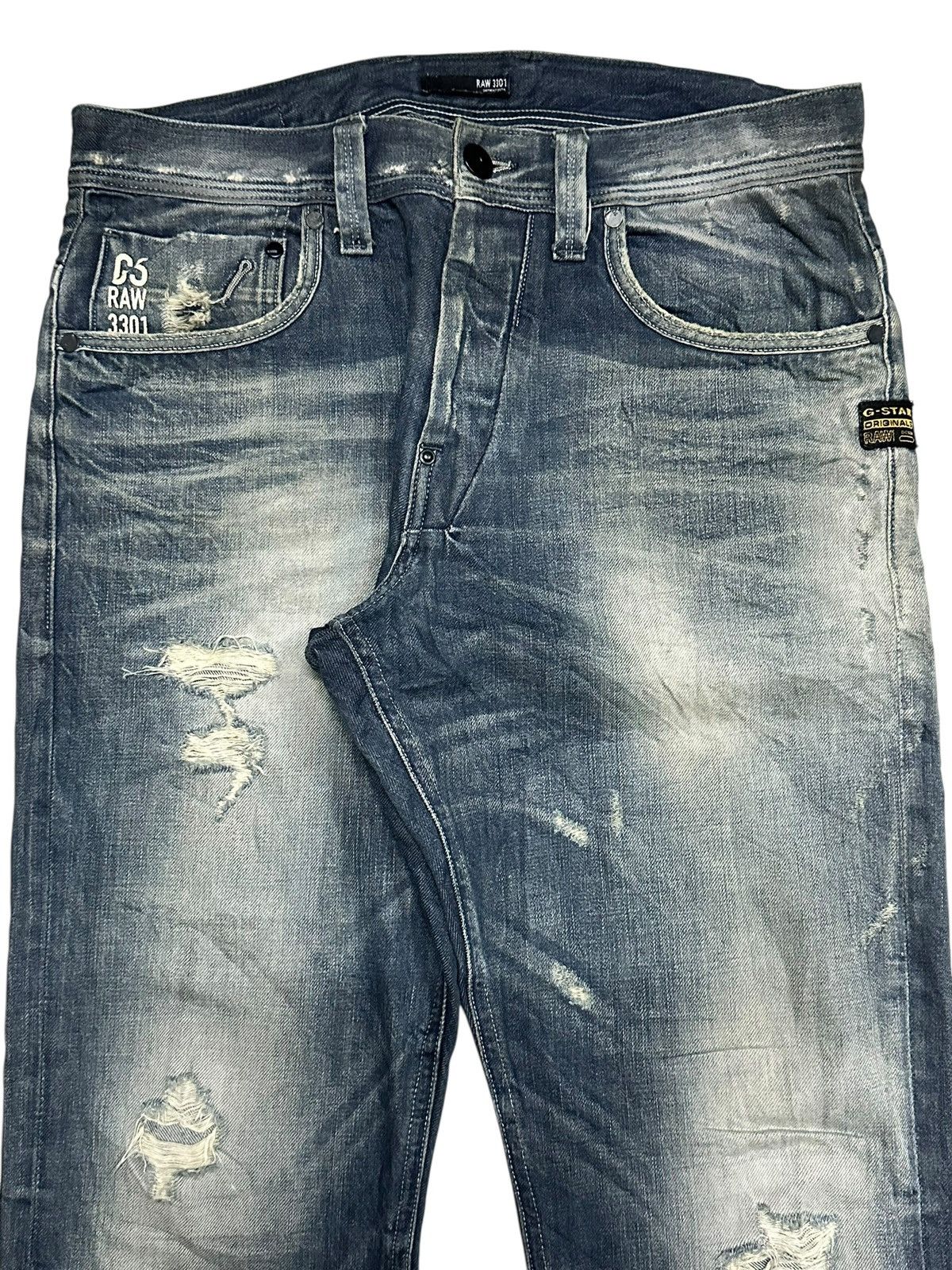 G-Star G Star Vintage Distressed Baggy Loose Style & Faded Wash Size US 32 / EU 48 - 4 Thumbnail
