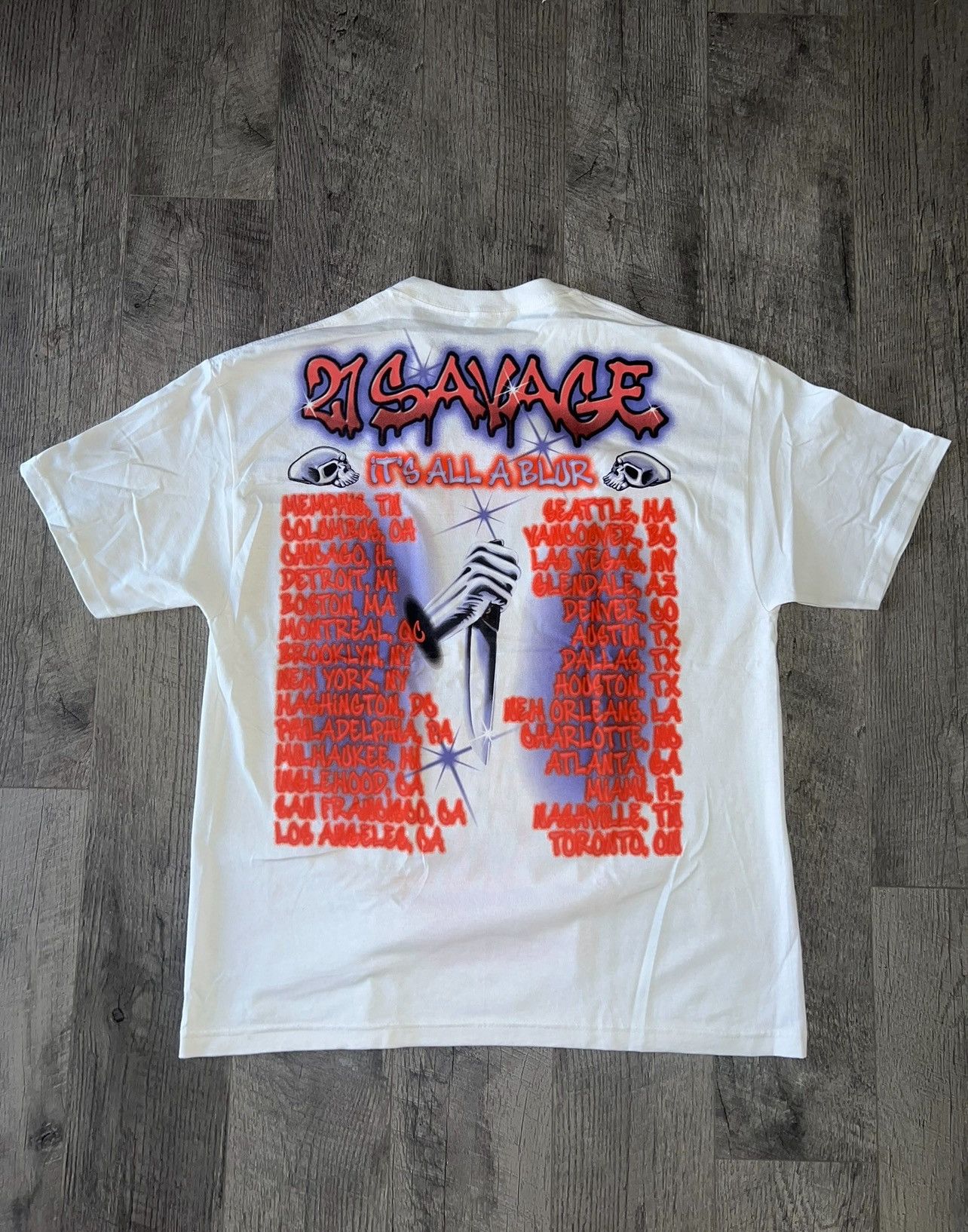 21 Savage × Drake IAAB 21 Savage Tour Tee Size US XL / EU 56 / 4 - 2 Thumbnail