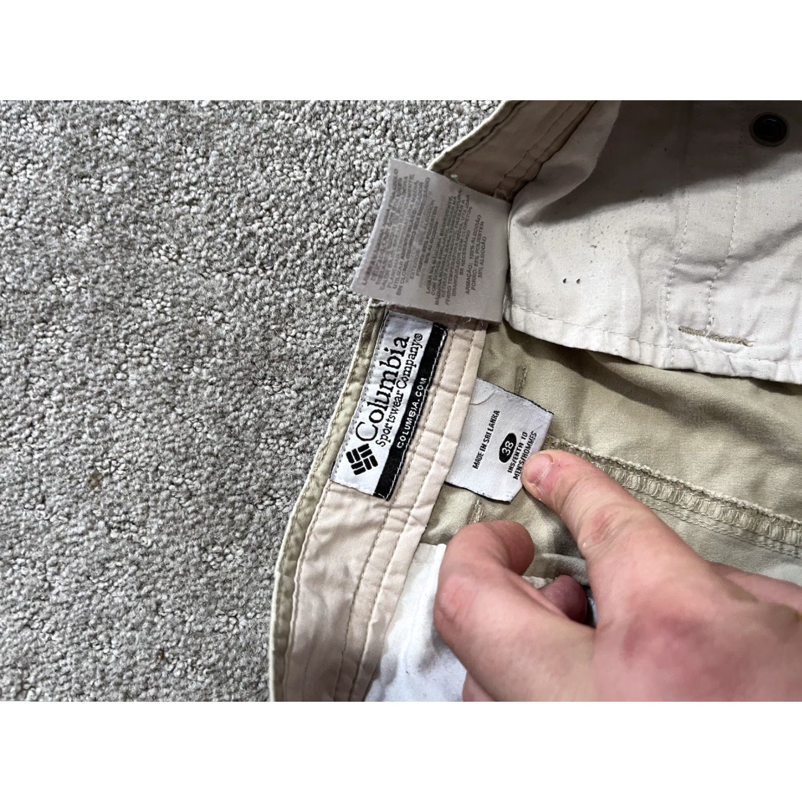 Vintage Columbia Men's Cargo Shorts Size 38 Beige Outdoor Casual Breathable Pockets Size US 38 / EU 54 - 2 Thumbnail