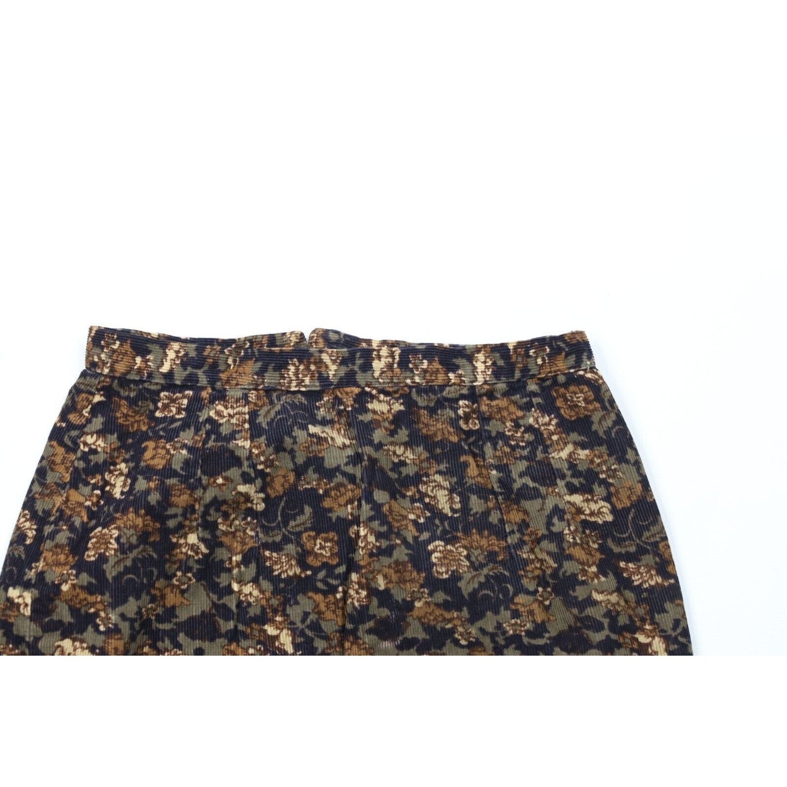 Vintage Vintage 60s 70s Mid Century Modern MCM Flower Corduroy Skirt Size 24" / US 00 / IT 34 - 2 Thumbnail
