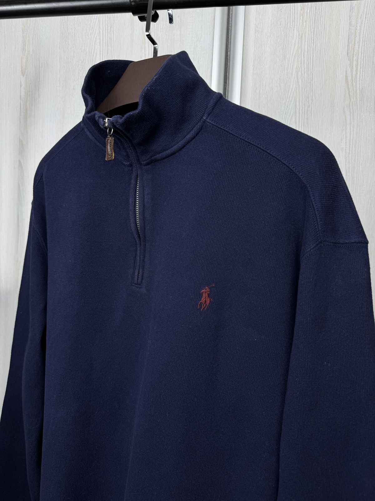 Polo Ralph Lauren Polo Ralph Lauren vintage 1/4 zip navy blue pullover sweater Size US XL / EU 56 / 4 - 4 Thumbnail