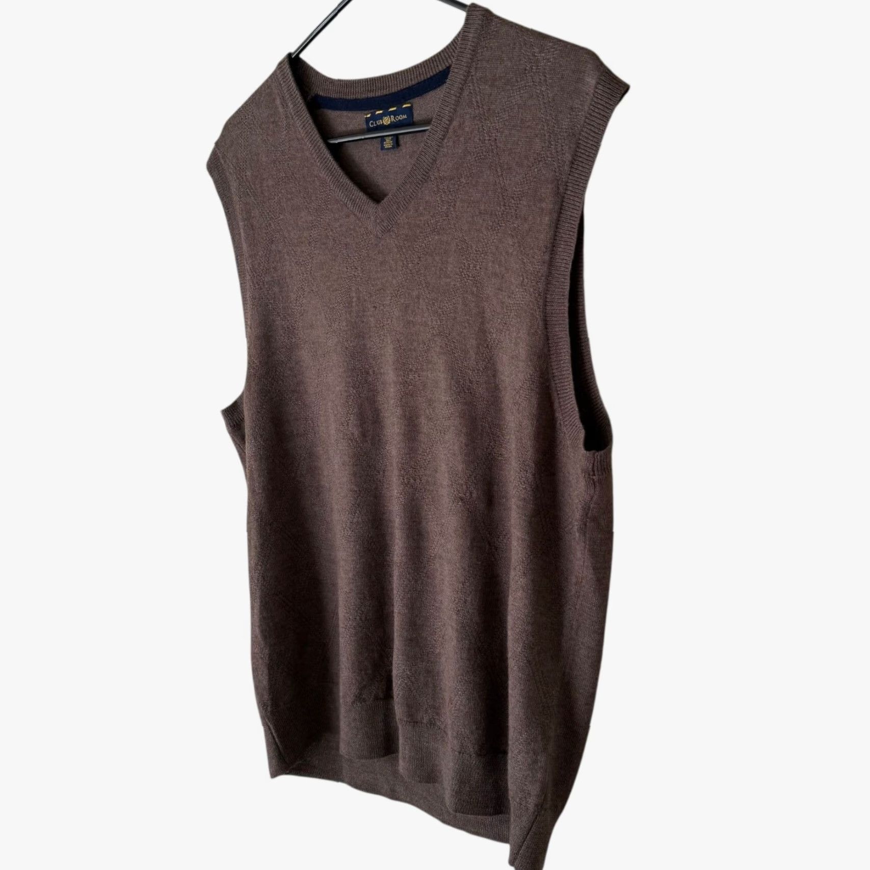 Club Room VINTAGE Club Room Men’s Merino Wool Sweater Vest Brown Medium Preppy Golf Casual Size US M / EU 48-50 / 2 - 2 Thumbnail