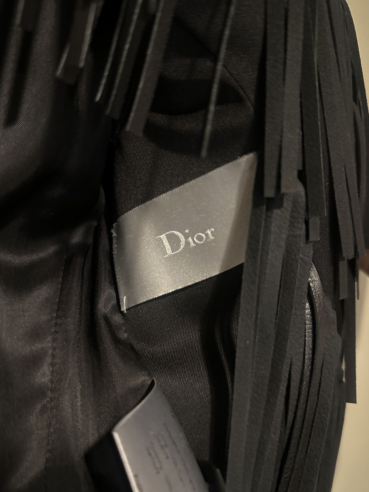 Dior × Hedi Slimane Dior Homme AW02 fringe coat Size US XXS / EU 40 - 9 Thumbnail