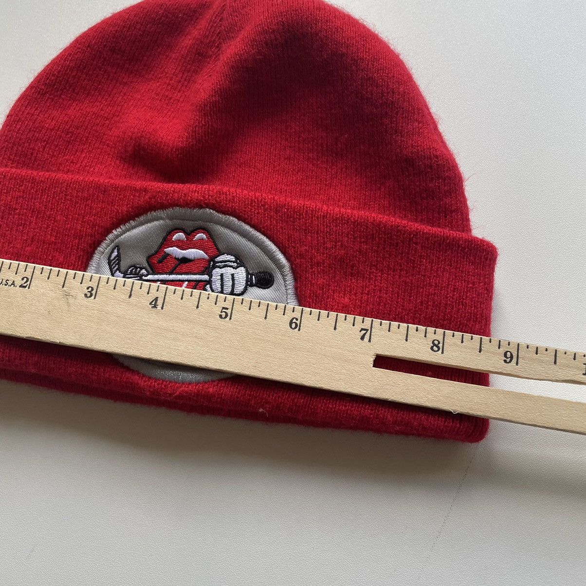 Band Tees × The Rolling Stones × Vintage Vintage The Rolling Stones Hockey Graphic Beanie OSFA Rare Size ONE SIZE - 5 Thumbnail