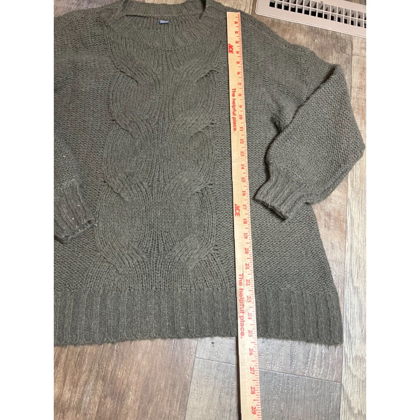 Vintage Aerie Sweater Women XS Long Sleeve Green Knit Pullover Wool Blend Size XS / US 0-2 / IT 36-38 - 2 Thumbnail