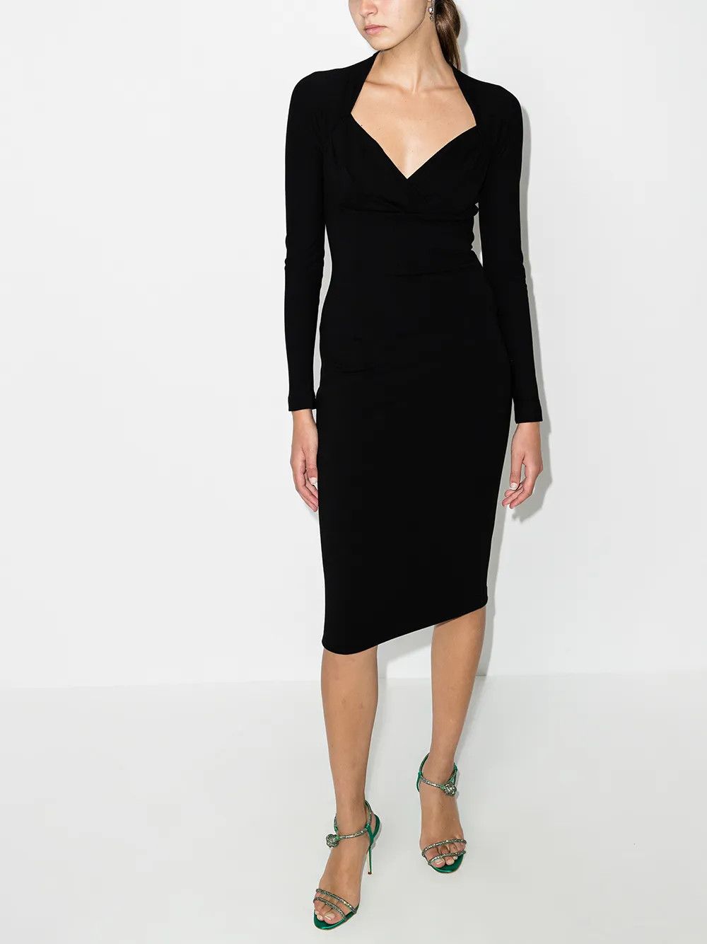 Dolce & Gabbana o1y0825 Midi Dress in Black Size S / US 4 / IT 40 - 2 Thumbnail