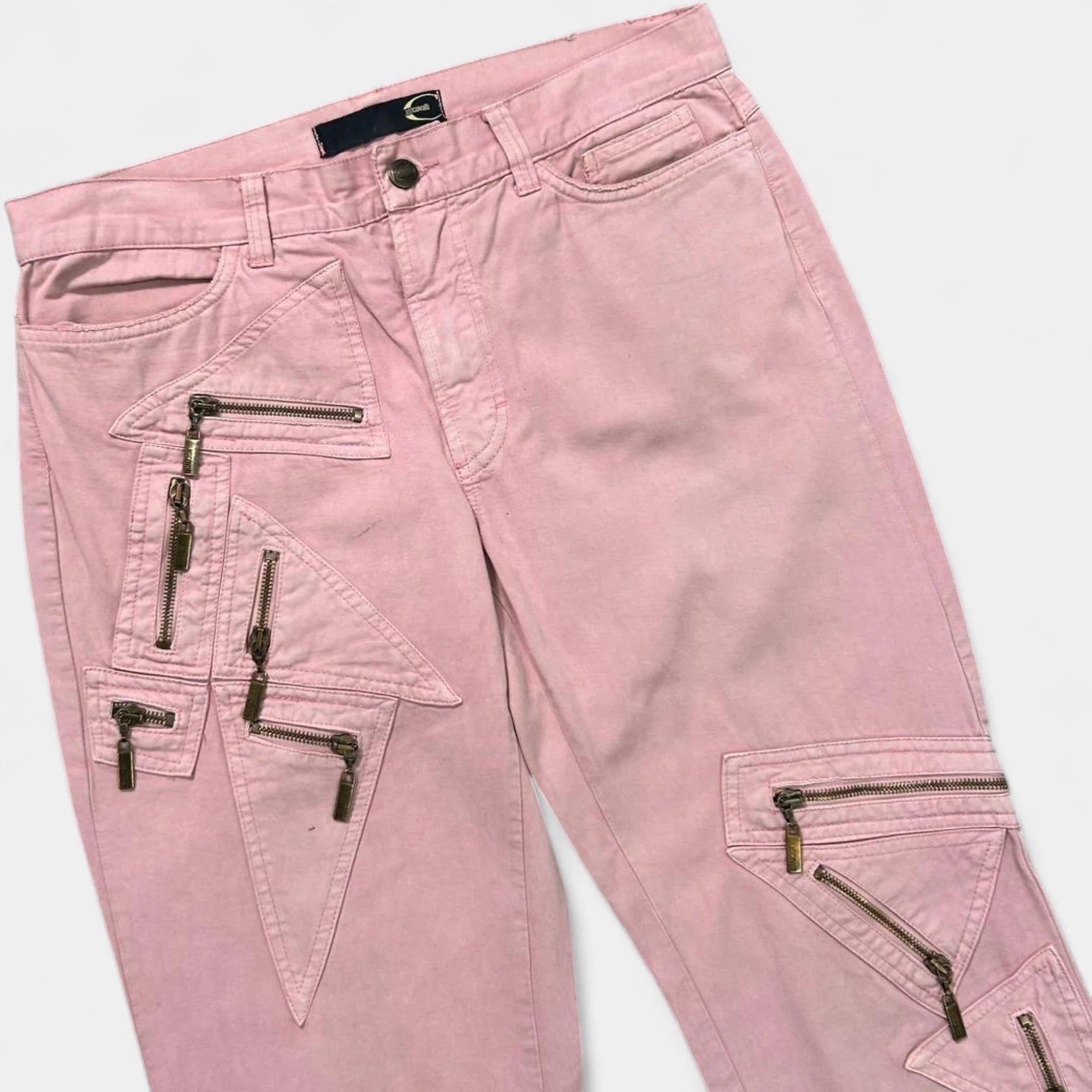 Just Cavalli Just Cavalli 2000s Pink Cargo Pants Size 30" / US 8 / IT 44 - 2 Thumbnail