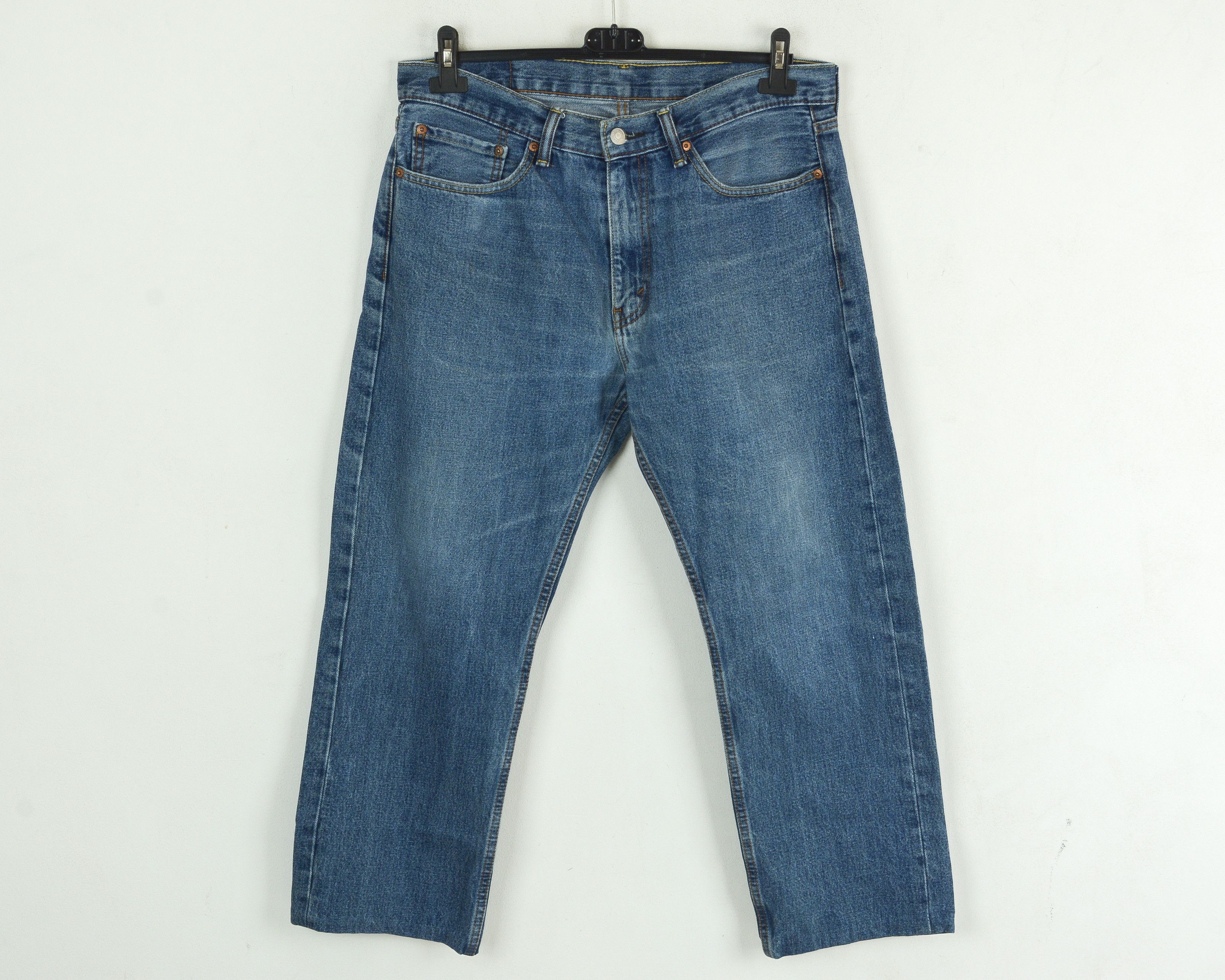 Levi's 505 Men W34 L28 Regular Straight Jeans Denim Pants Trousers Size US 34 / EU 50 - 3 Thumbnail
