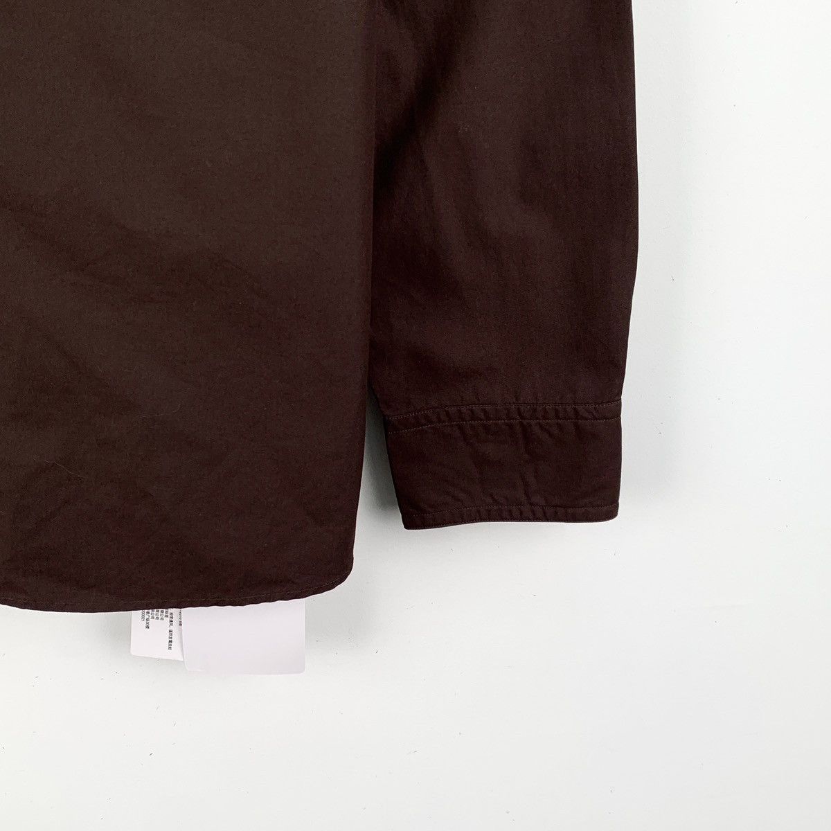 Hermes Hermes Burgundy Asymmetrical Pocket Long Sleeve Shirt K26WX Size M / US 6-8 / IT 42-44 - 4 Thumbnail