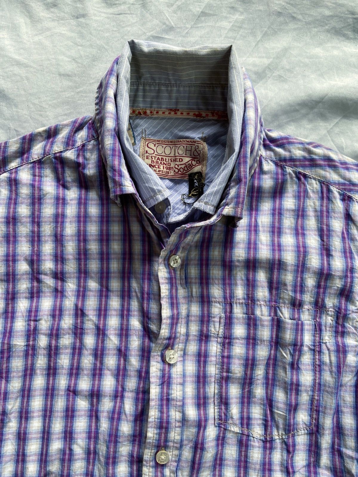 Beauty Beast SCOTCH & SODA DOUBLE LAYER BUTTON UP SHIRT Size US M / EU 48-50 / 2 - 13 Thumbnail