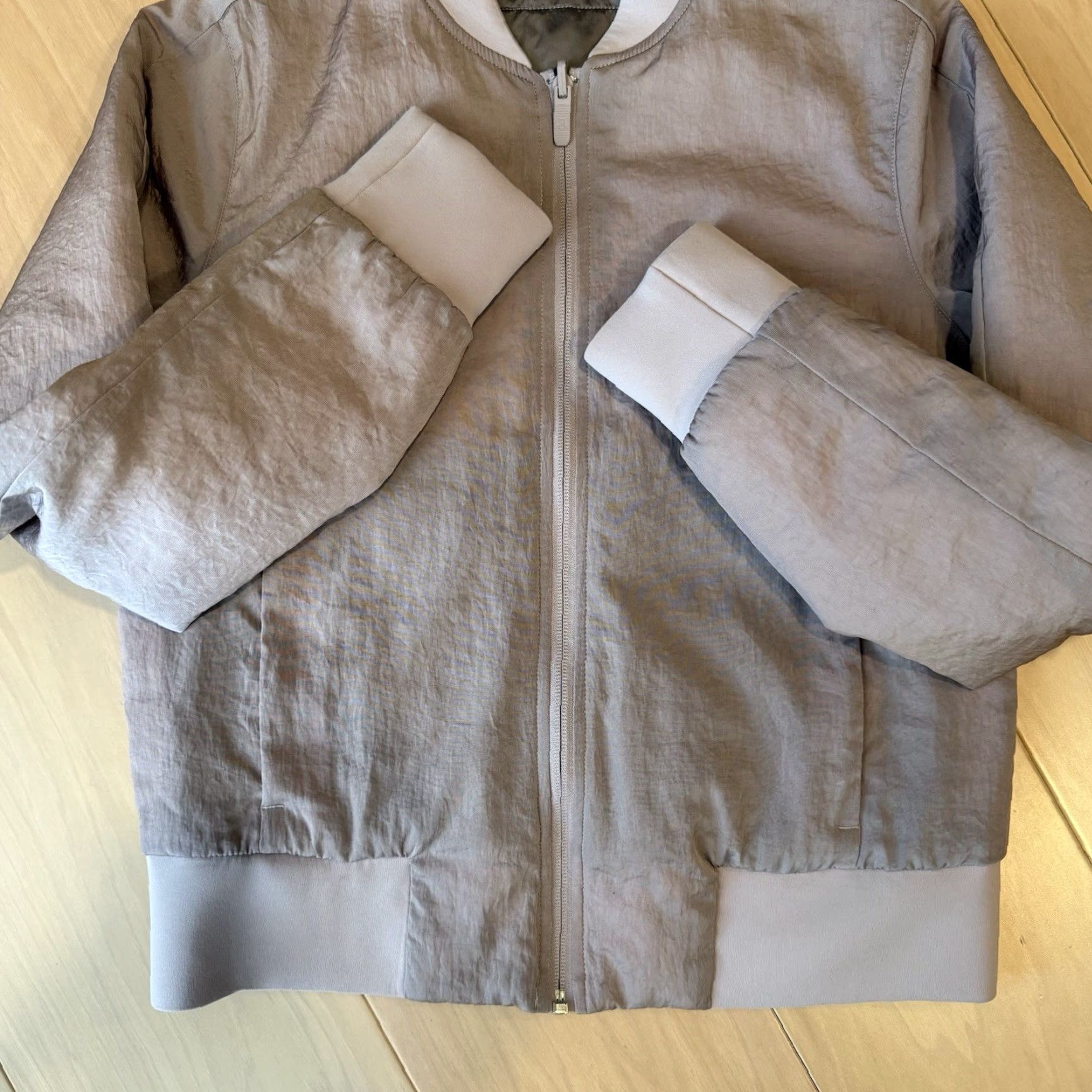Lululemon Lululemon Non Stop Bomber Women's 6 Mauve Reversible Jacket Athleisure Full Zip Shirt Size M / US 6-8 / IT 42-44 - 5 Thumbnail