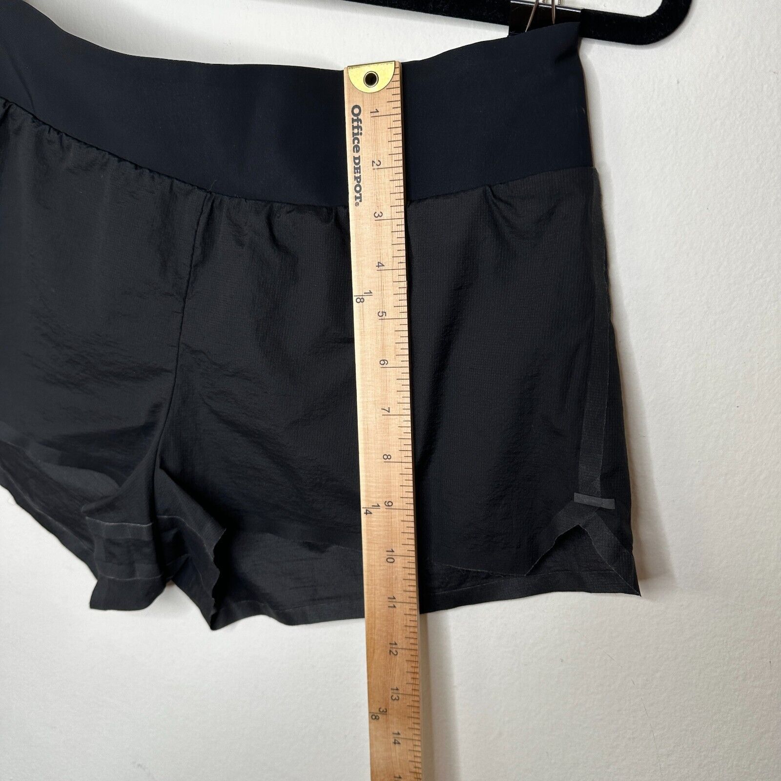 Adidas Adidas Y-3 Sport Spring Sheer Black Wide Band Tech Shorts S Size 24" / US 00 / IT 34 - 14 Thumbnail