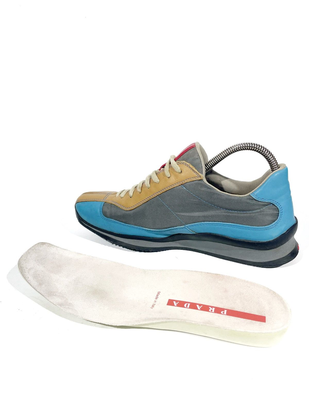 Prada Prada Vintage Leather Nylon Bowling Style Women Sneakers 38 Size US 8 / IT 38 - 12 Thumbnail