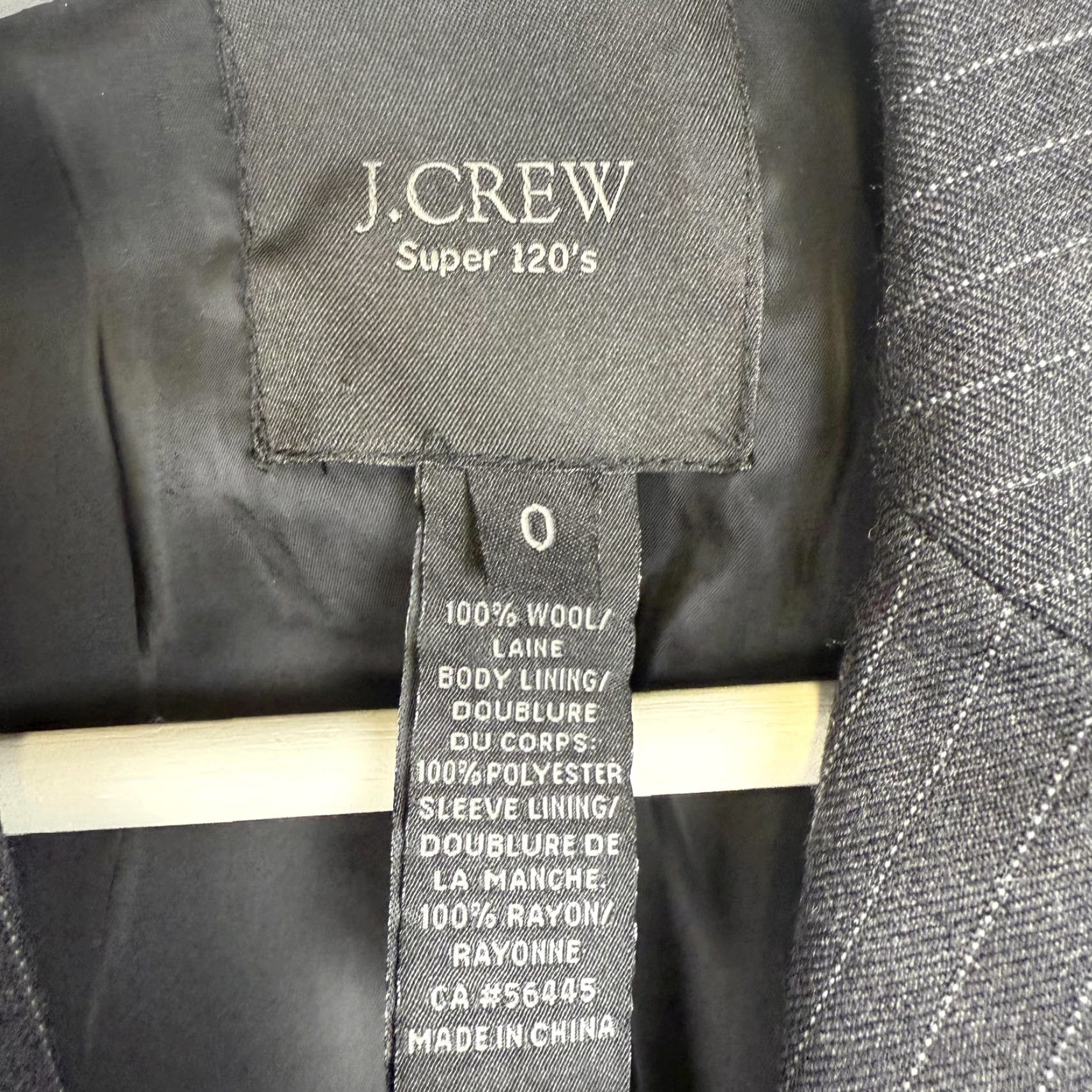 J.Crew J.Crew Blazer Jacket Coat Gray Double Breasted Wool Super 120's Women's 0 Size XS / US 0-2 / IT 36-38 - 2 Thumbnail