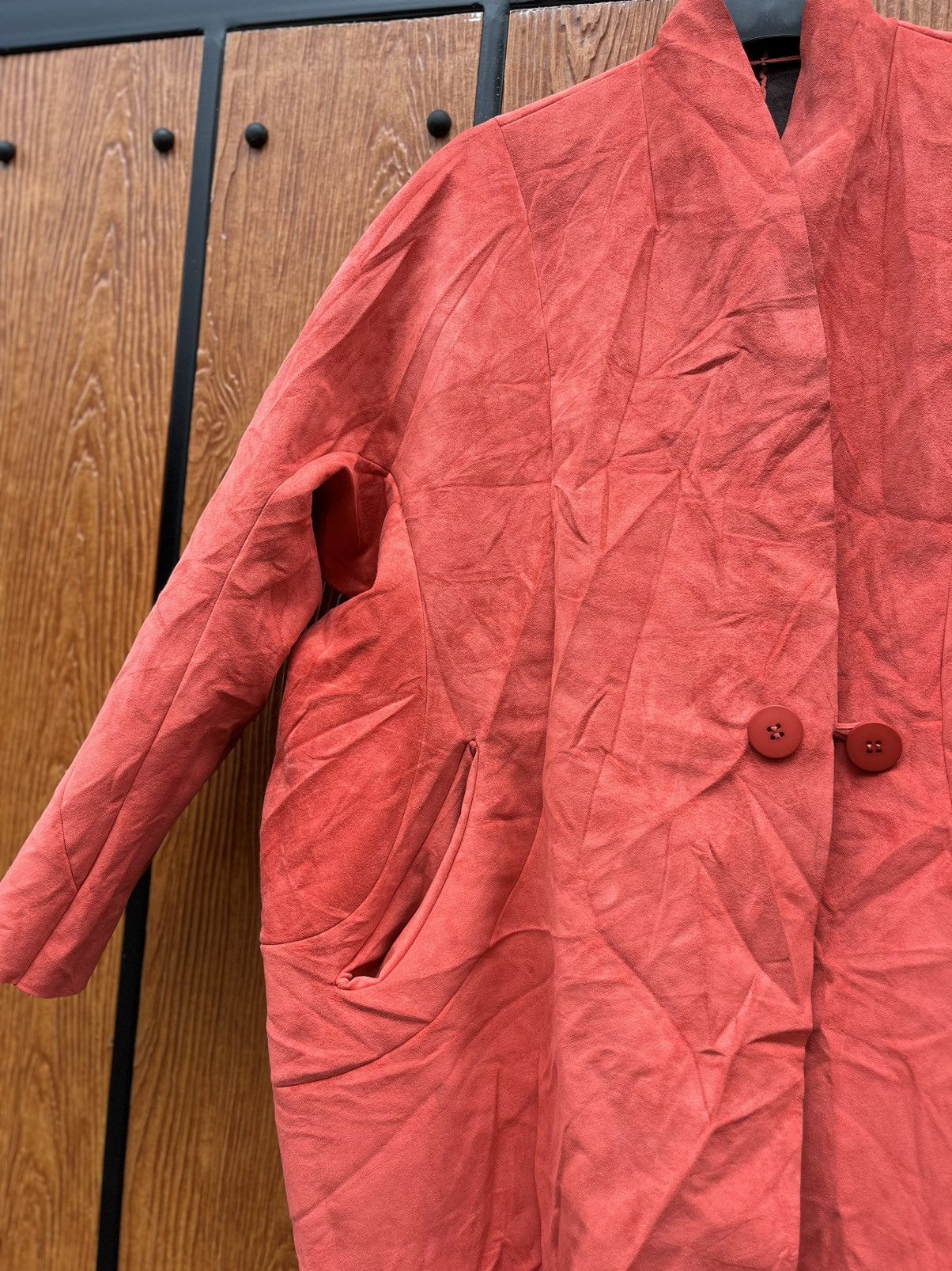 Designer × Issey Miyake Issey Miyake Deconstructed Reversible Suede Batwing Coat Size US M / EU 48-50 / 2 - 9 Thumbnail