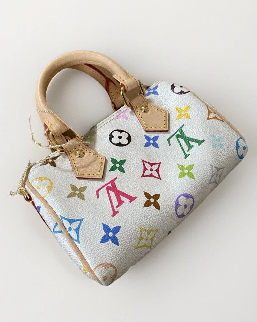 Louis Vuitton × Takashi Murakami Louis Vuitton Murakami White Nano Speedy 2025 NWT M13391 Size ONE SIZE - 8 Thumbnail