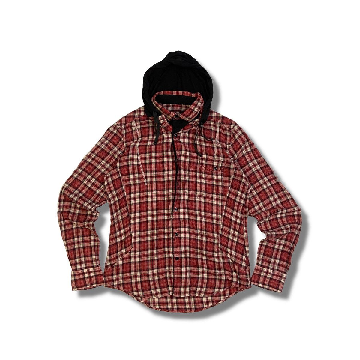 PPFM PPFM Plaid Shirt Hoodie Hybrid Flannel Size US M / EU 48-50 / 2 - 1 Thumbnail