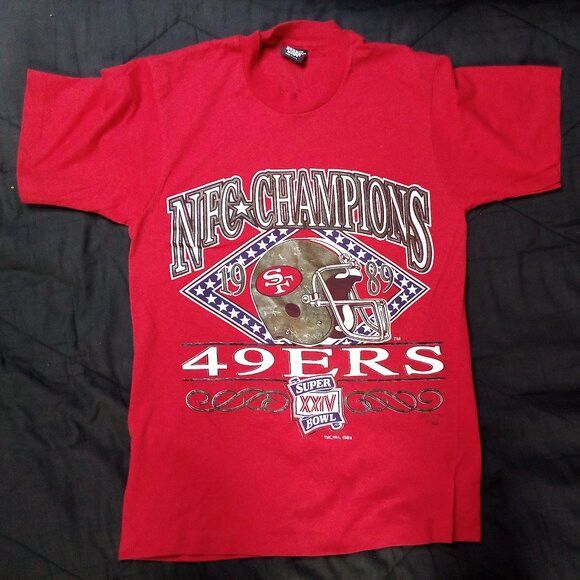 NFL × Vintage Vintage San Francisco 49ers Conference Champs 1989 T-Shirt Size US M / EU 48-50 / 2 - 2 Thumbnail